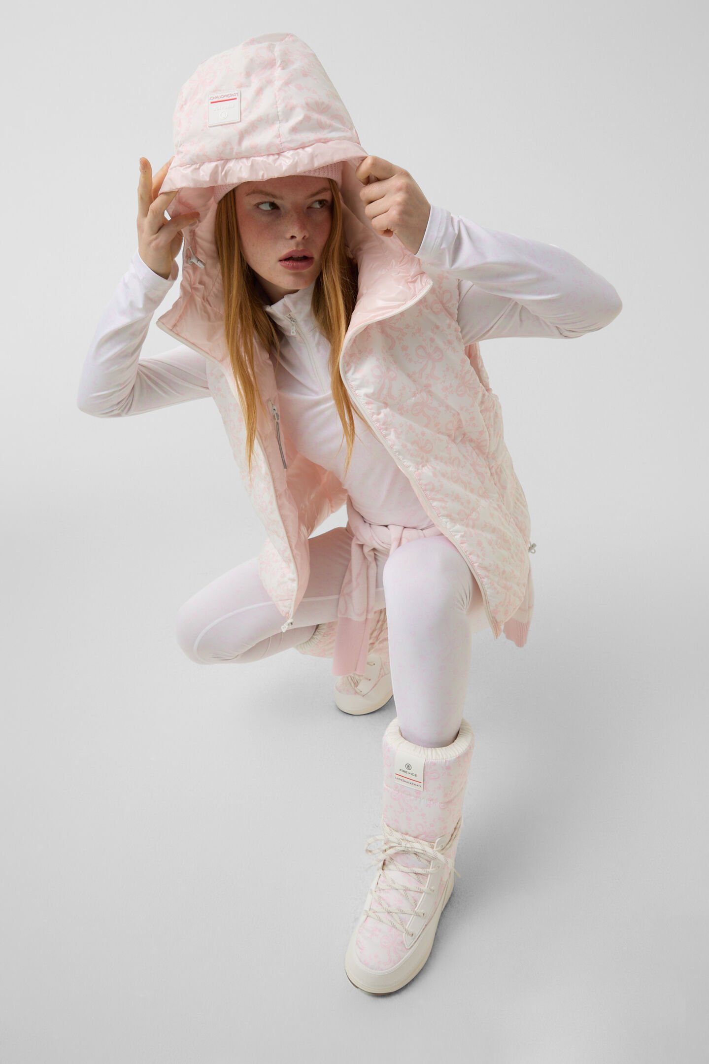 Tights Love White/pink