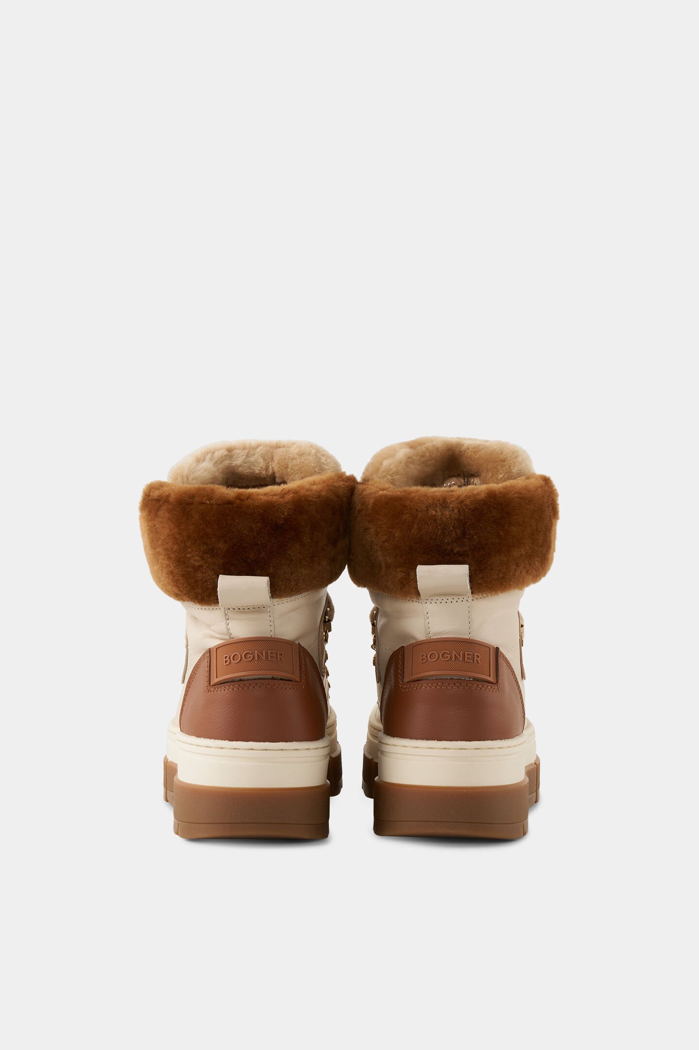 Mid boots Vaduz with spikes Beige/Cognac