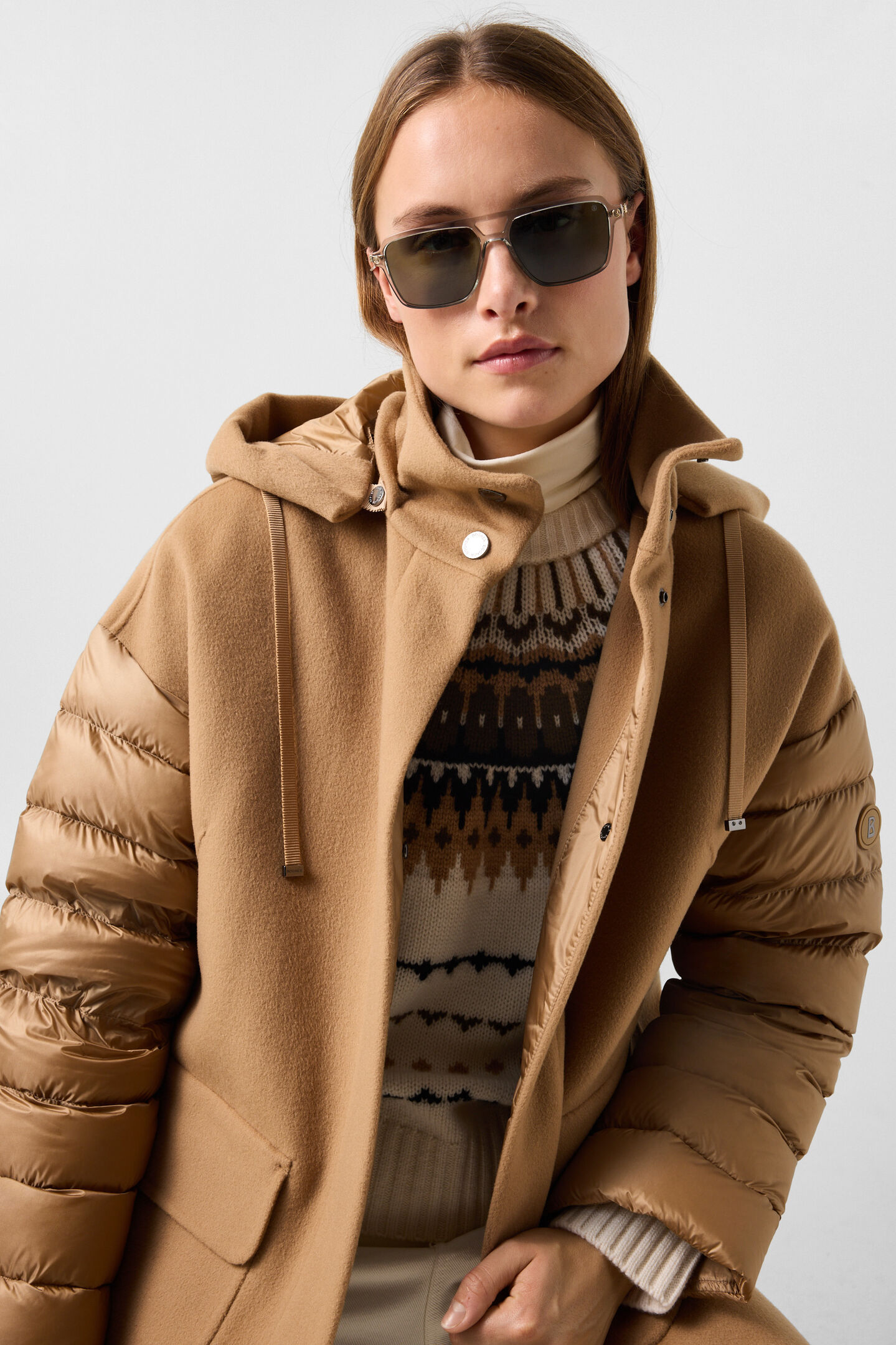 Trisha double-faced wool coat Camel