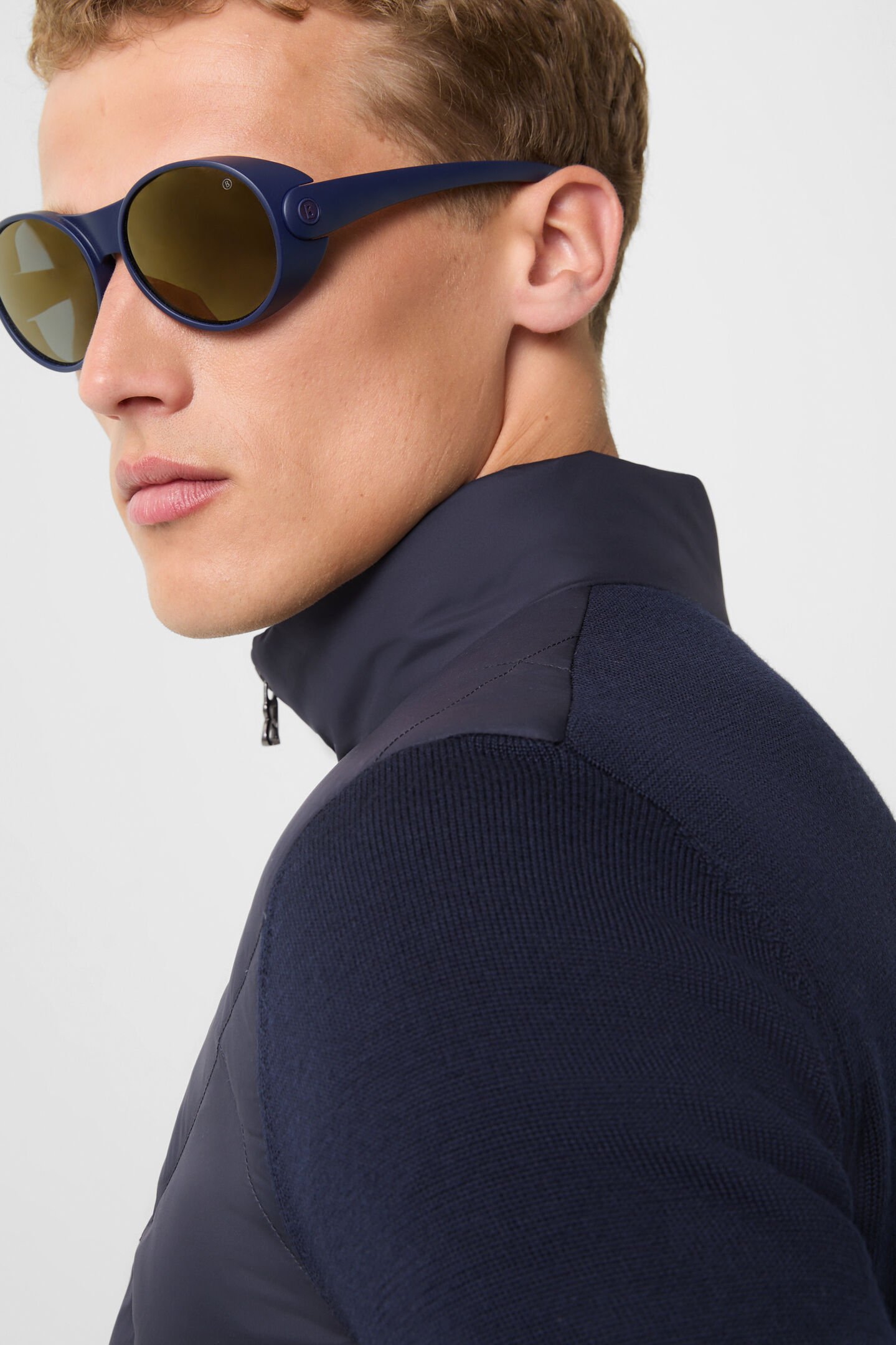 Hybrid-Strickjacke Zisco Navy-Blau