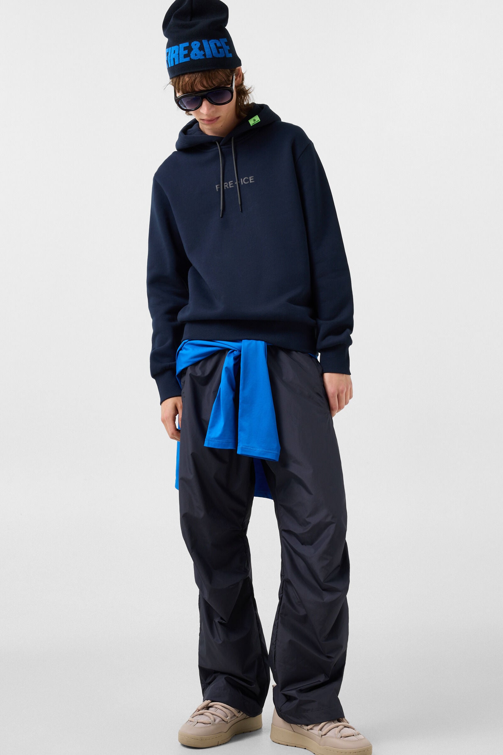 Covell Cotton Hoodie Navy