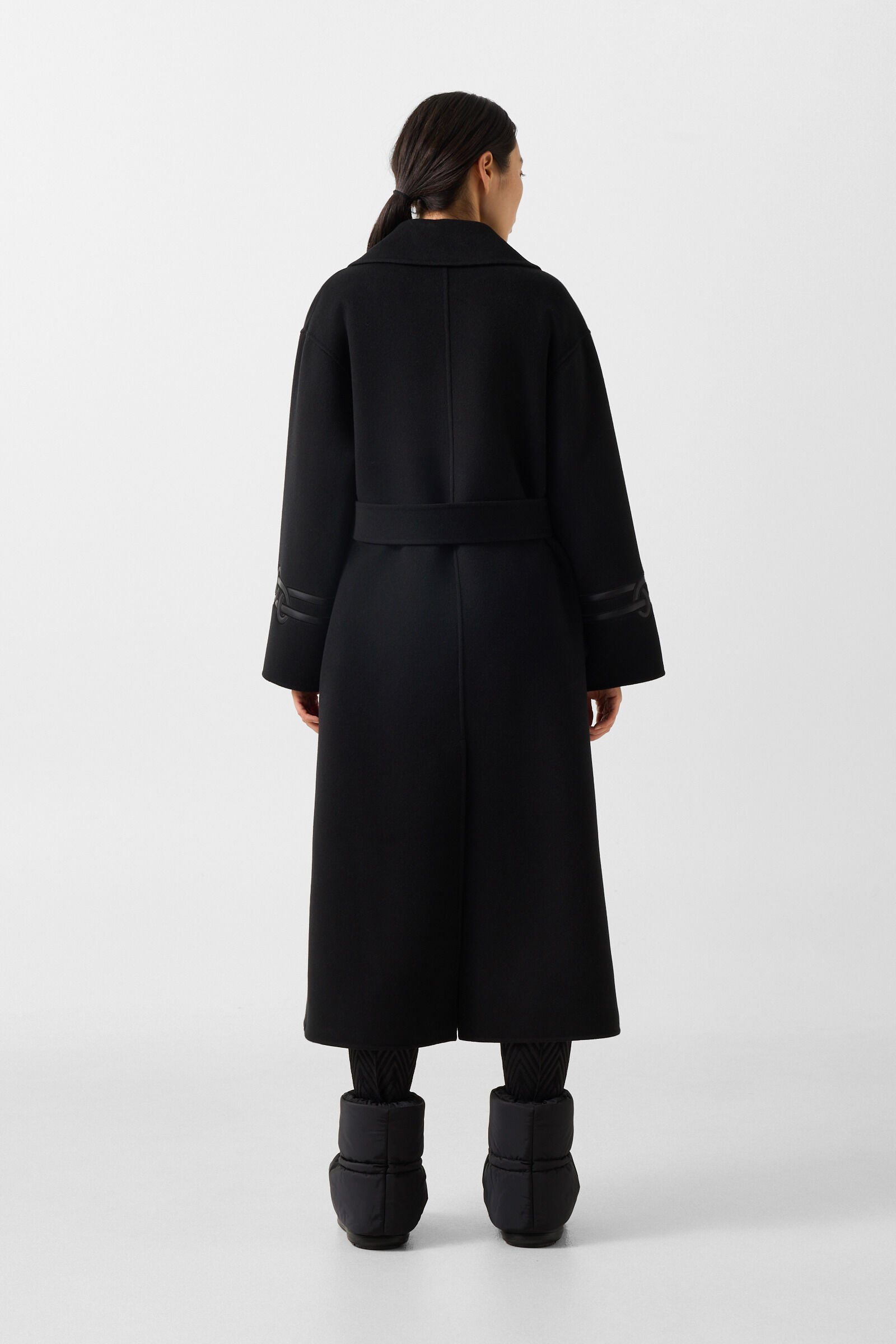Terese double-faced wool coat Black