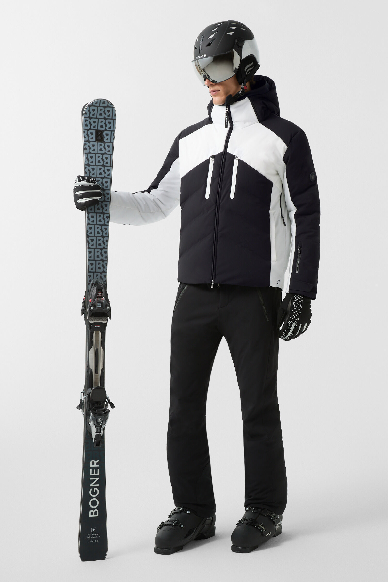 Jervis down ski jacket Black/white