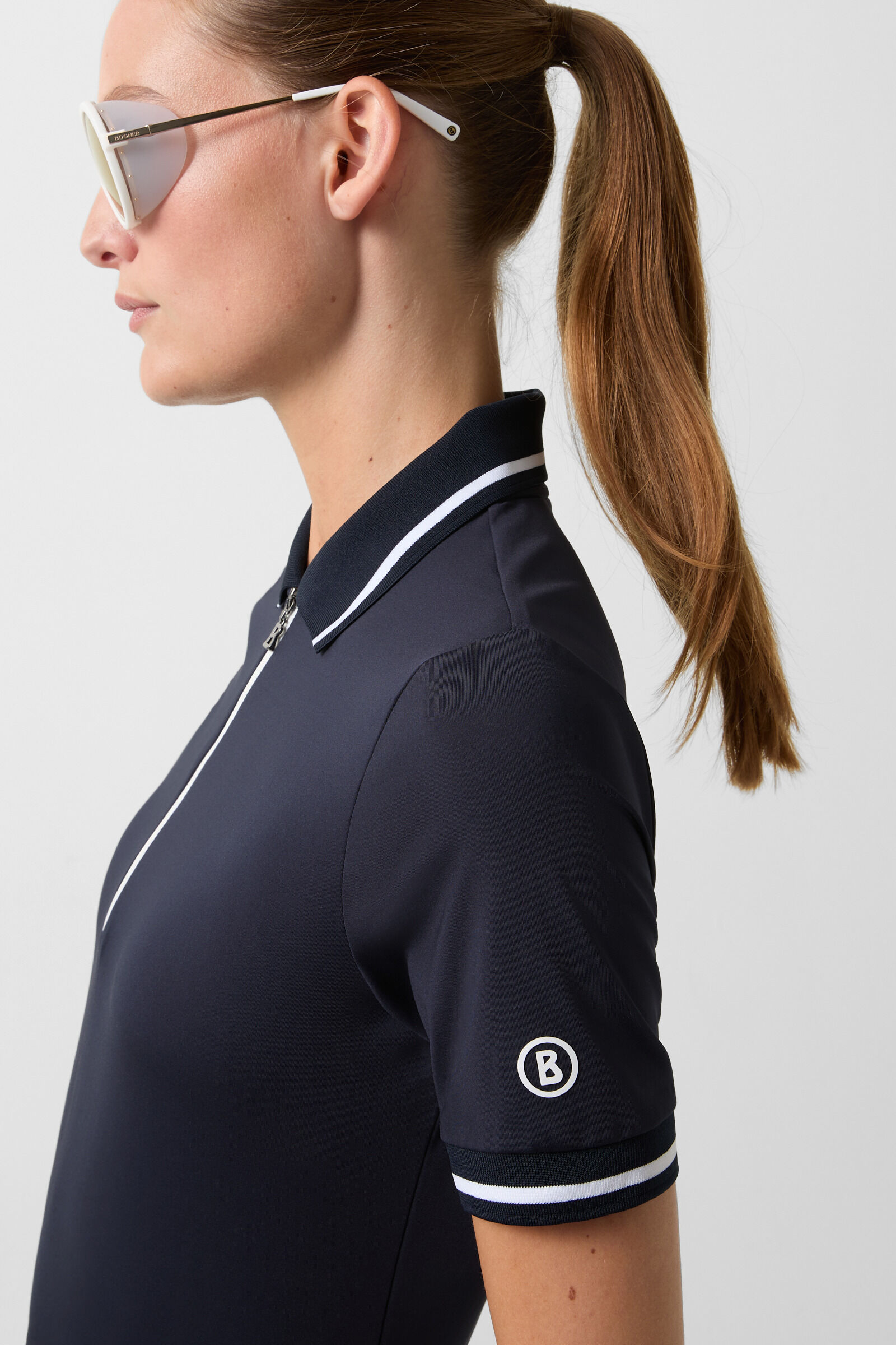 Caylee functional short-sleeved top Navy blue