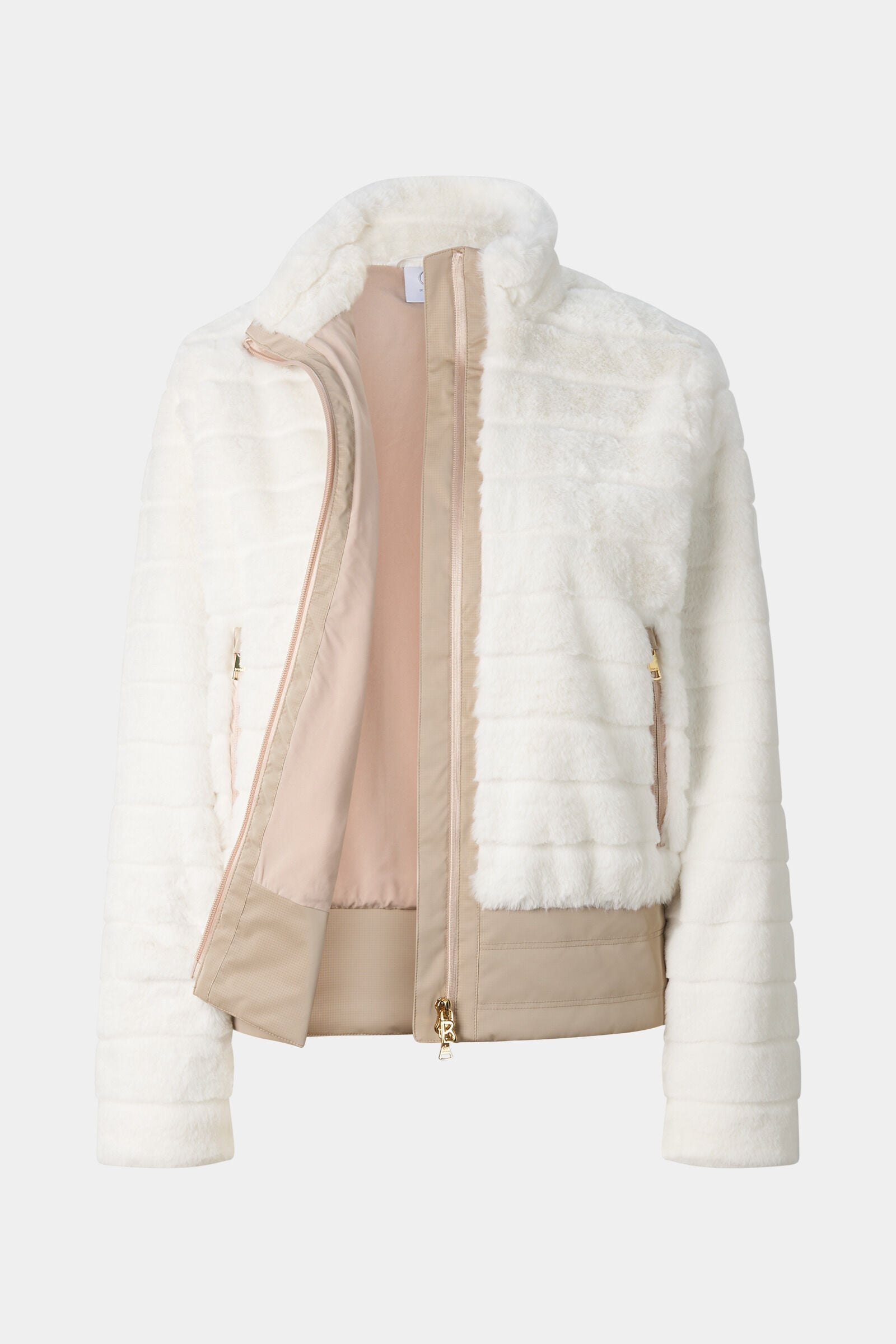 Valesca faux fur jacket Off-white/beige