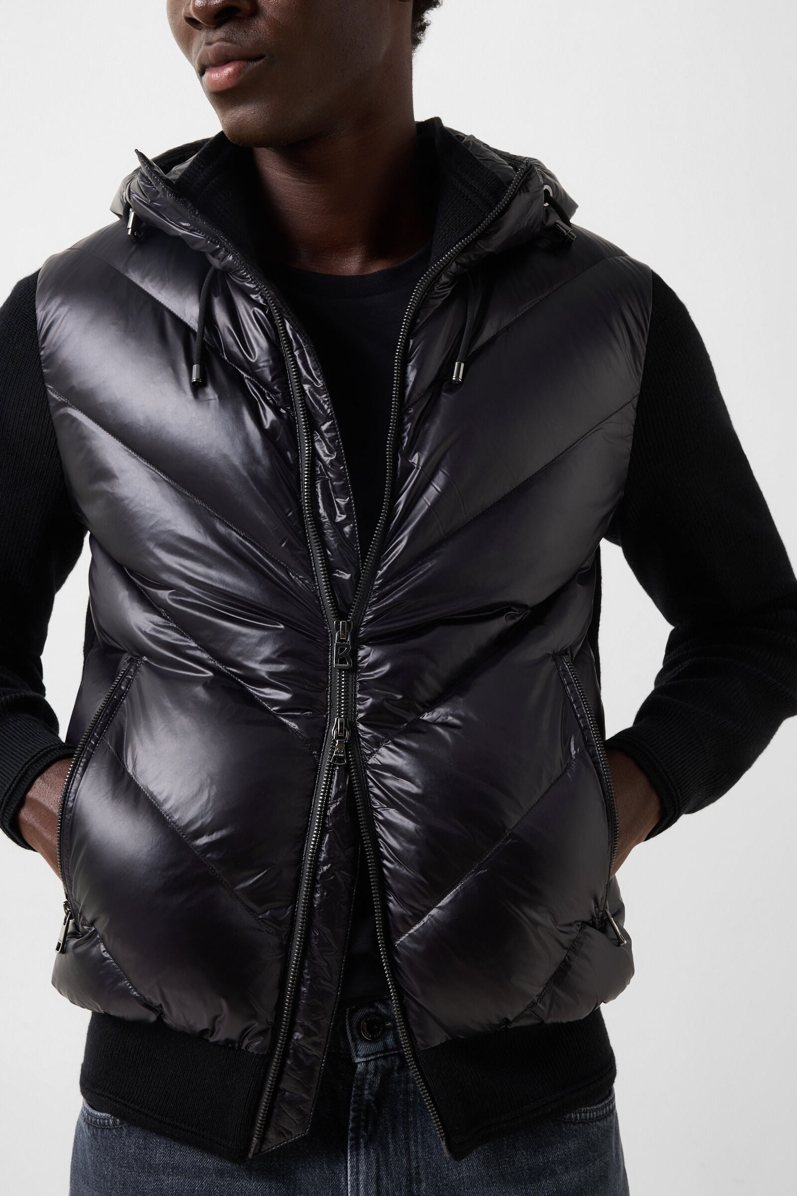 Zisco Hybrid Knit Jacket Black