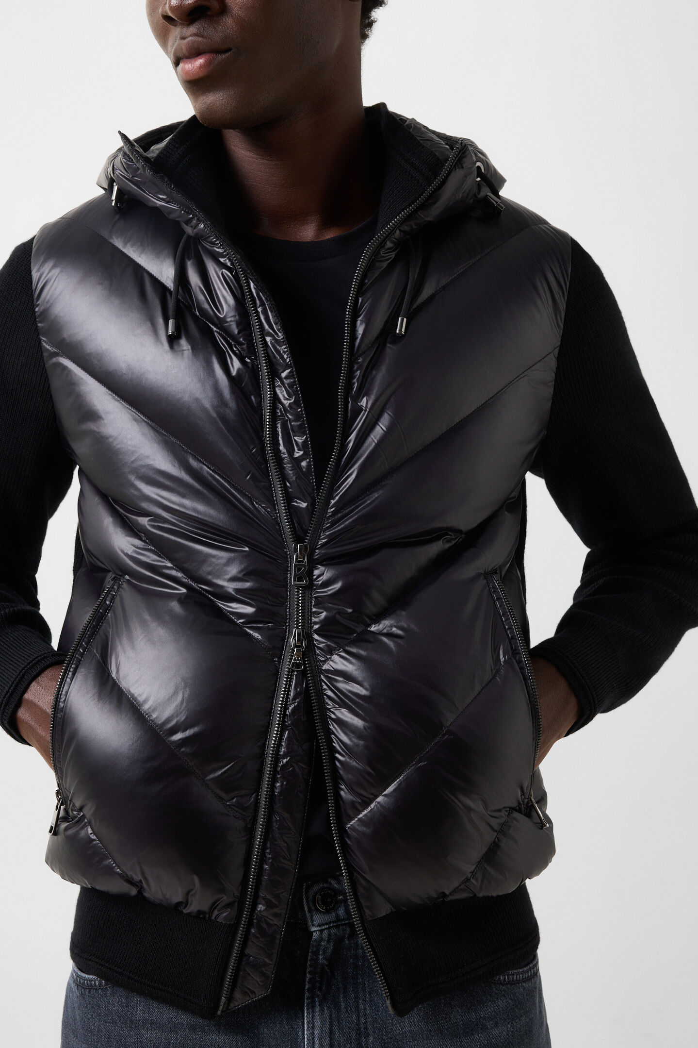 Zisco Hybrid Knit Jacket Black