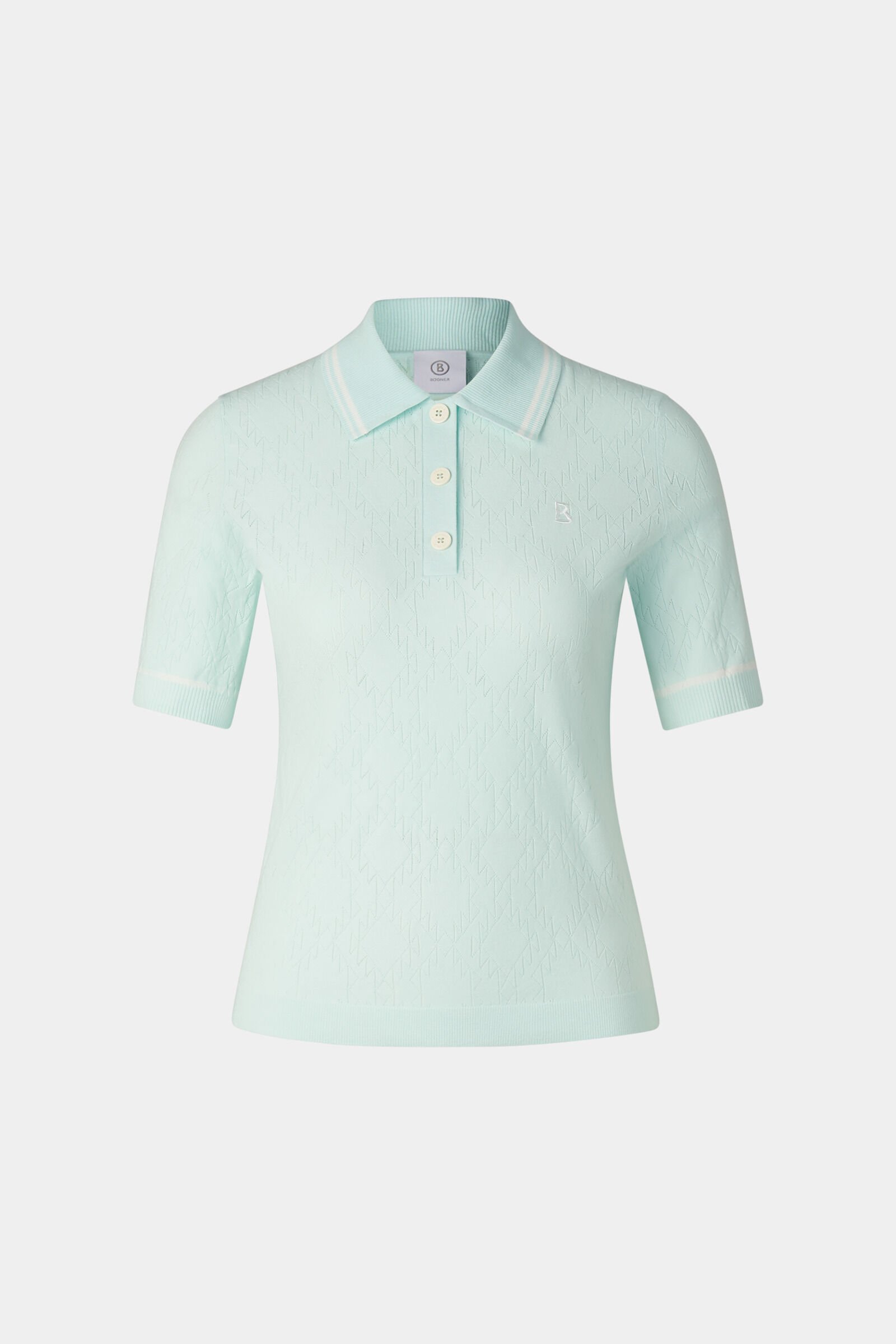 Strick-Polo-Shirt Mandy Hellblau