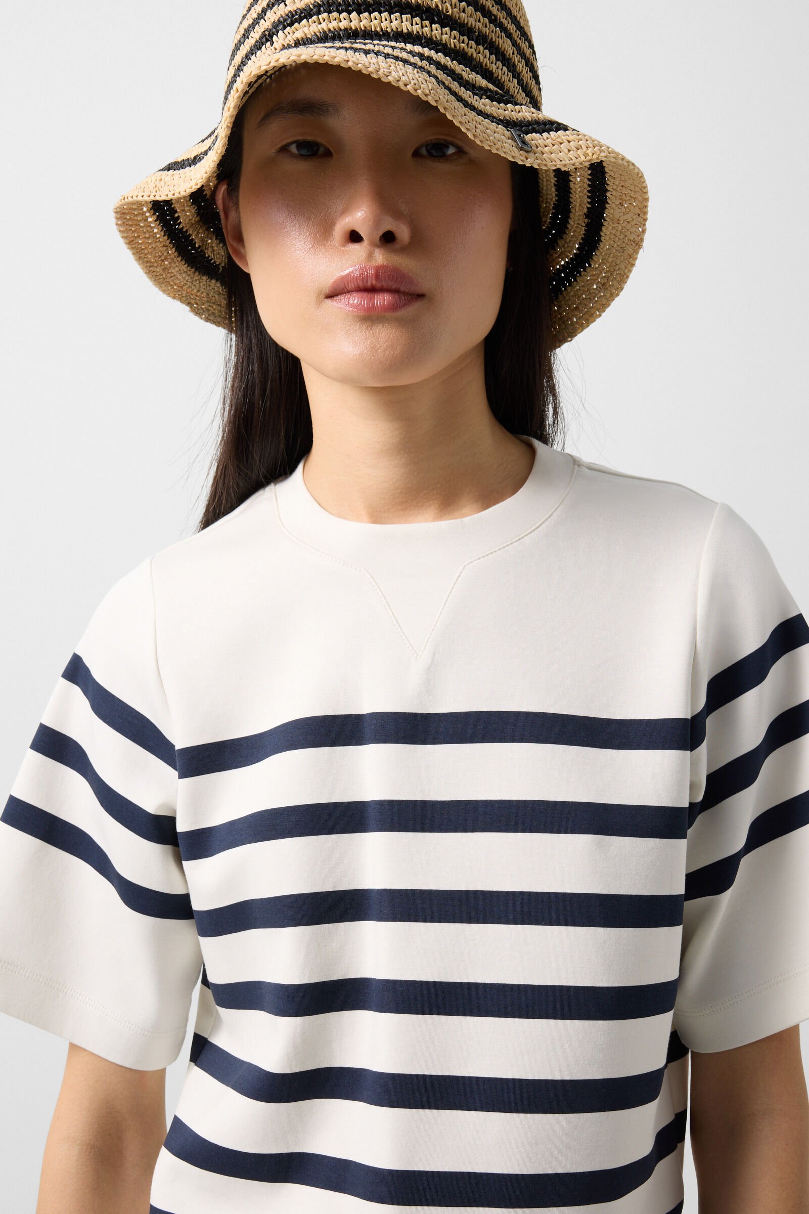 Shirt Stacey Off-white/navy blue