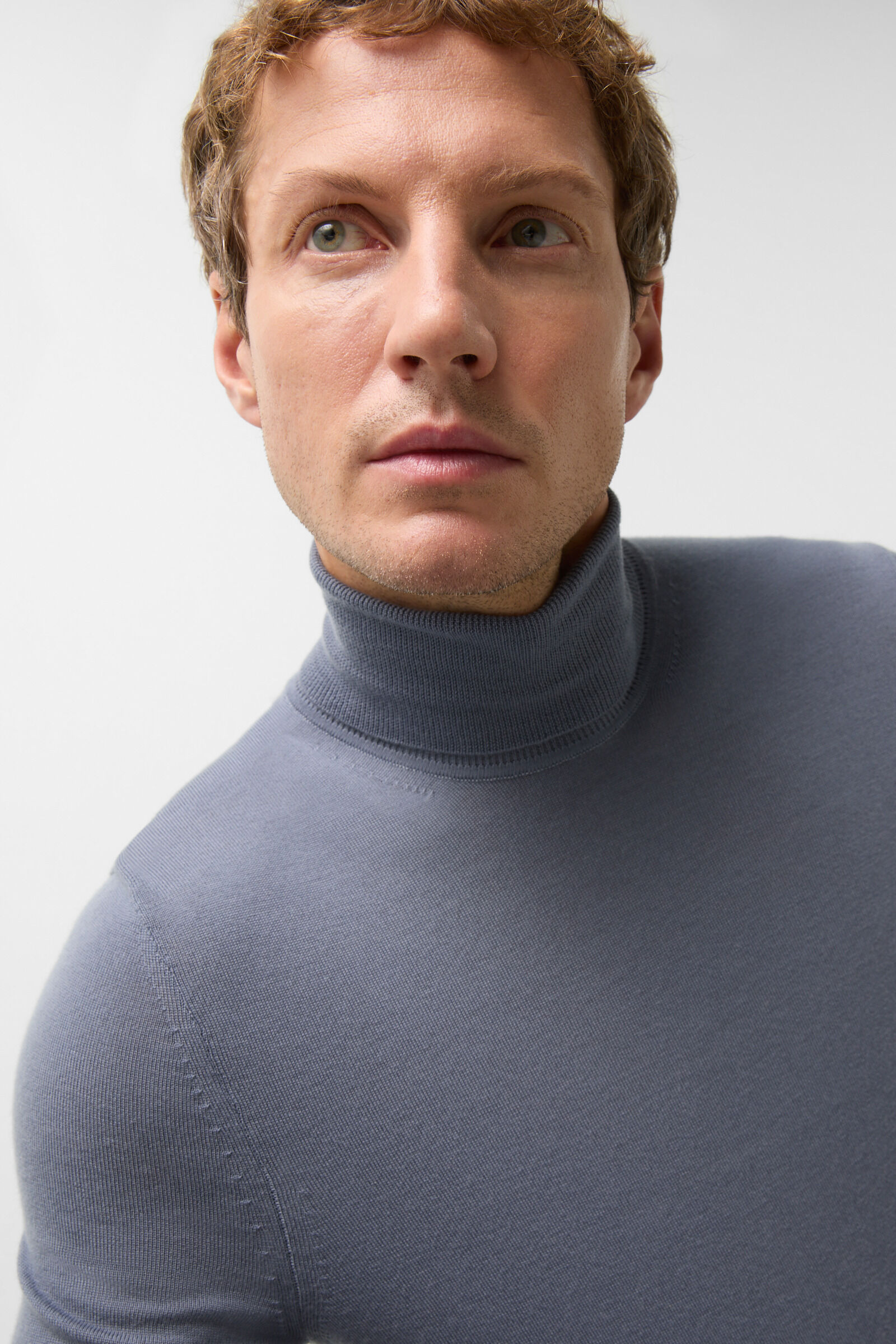 Rollkragenpullover Gordon Blau-Grau