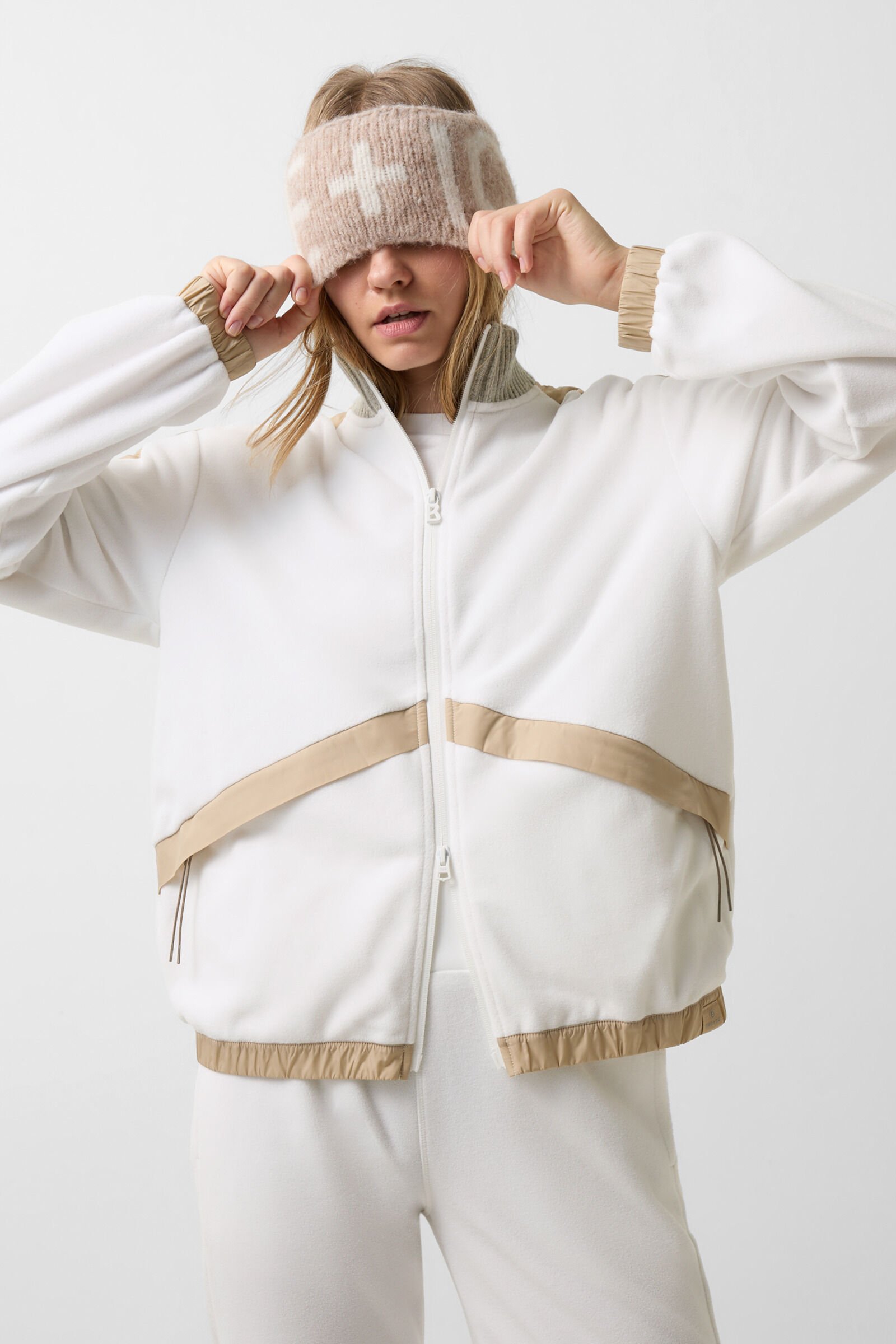 Liva fleece jacket White/beige