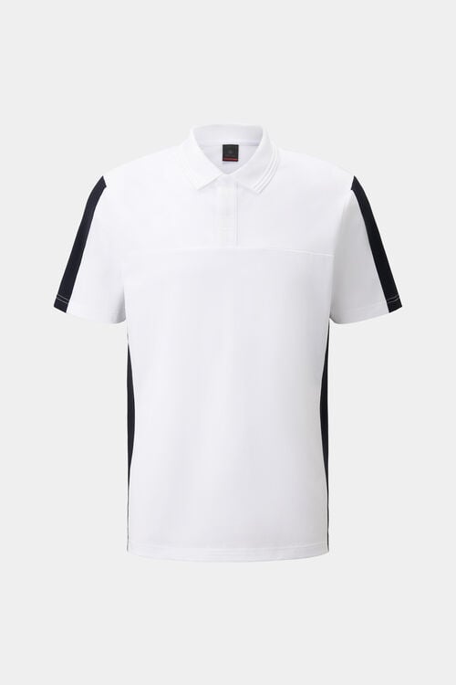 Funktions-Polo-Shirt Matej Weiß/Schwarz