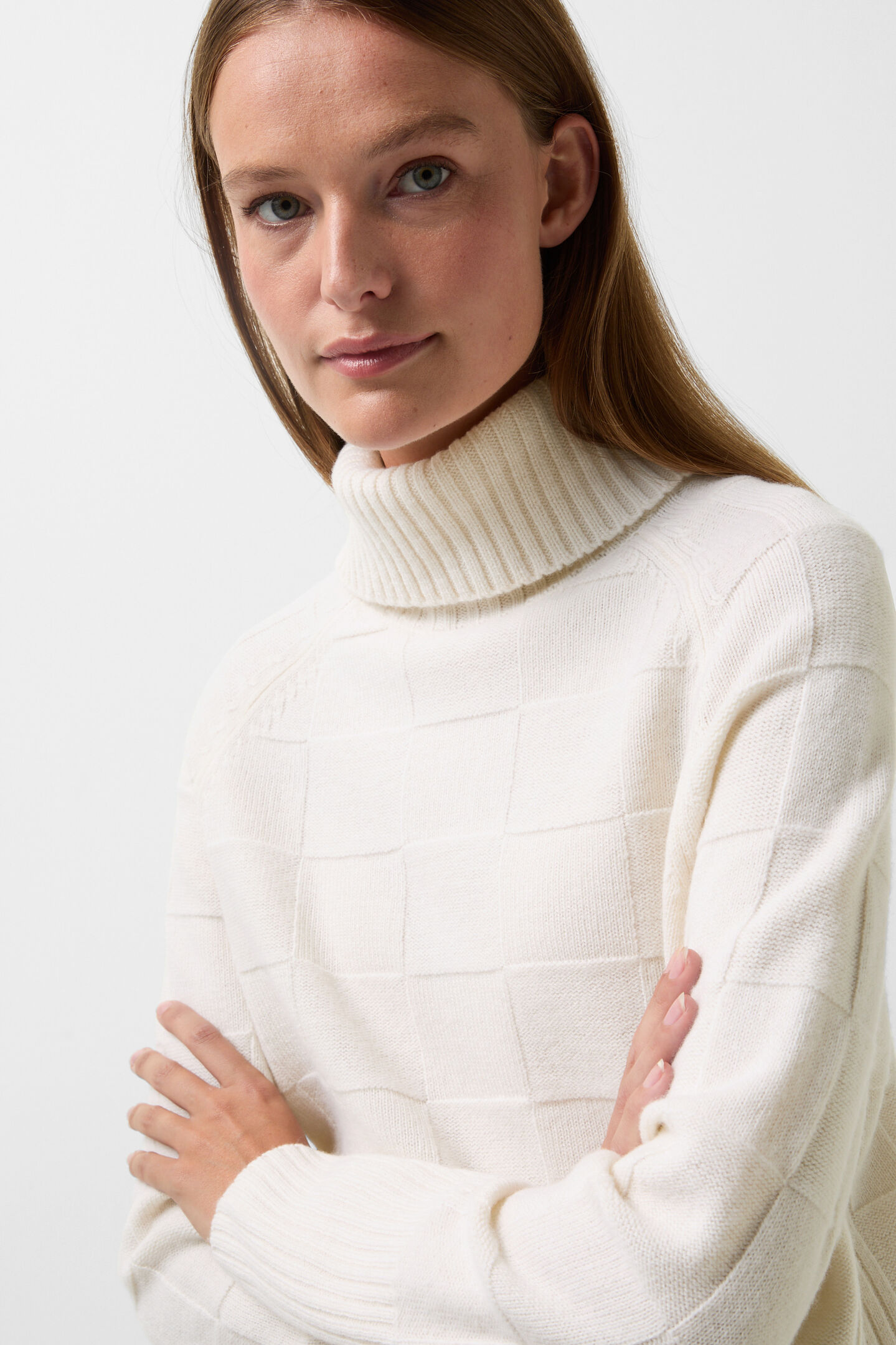 Rollkragenpullover Lake Creme
