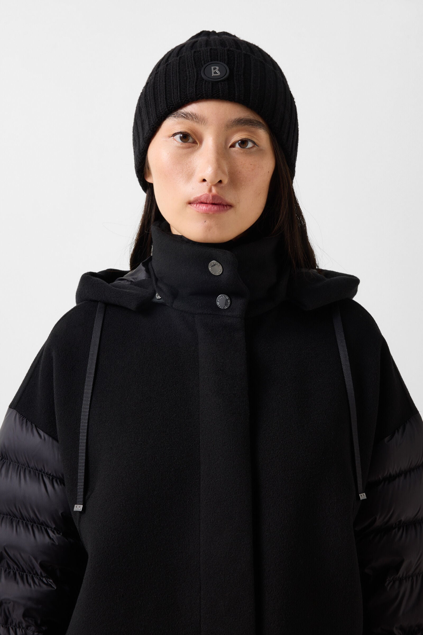 Trisha double-faced down coat Black