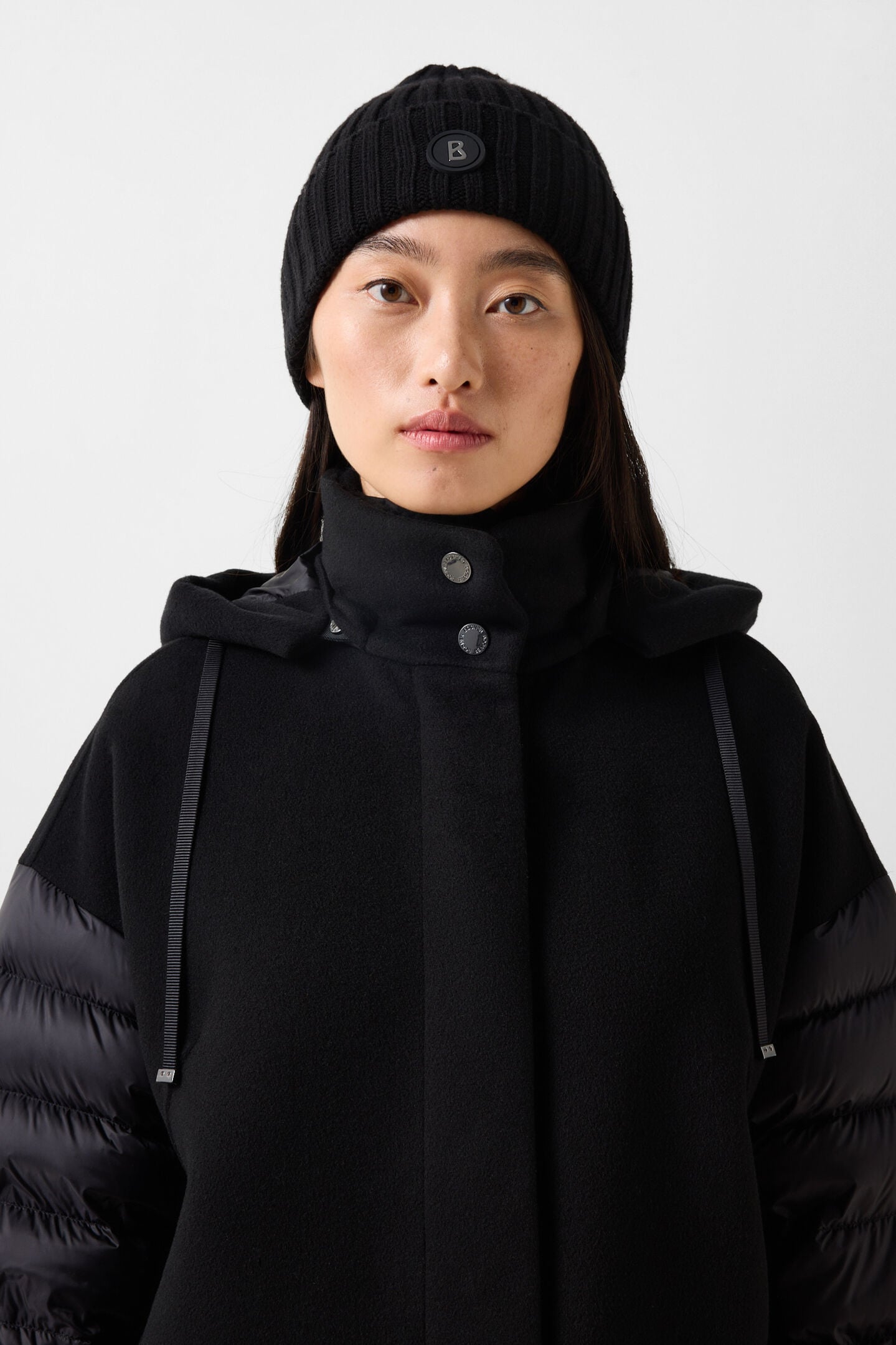 Trisha double-faced down coat Black