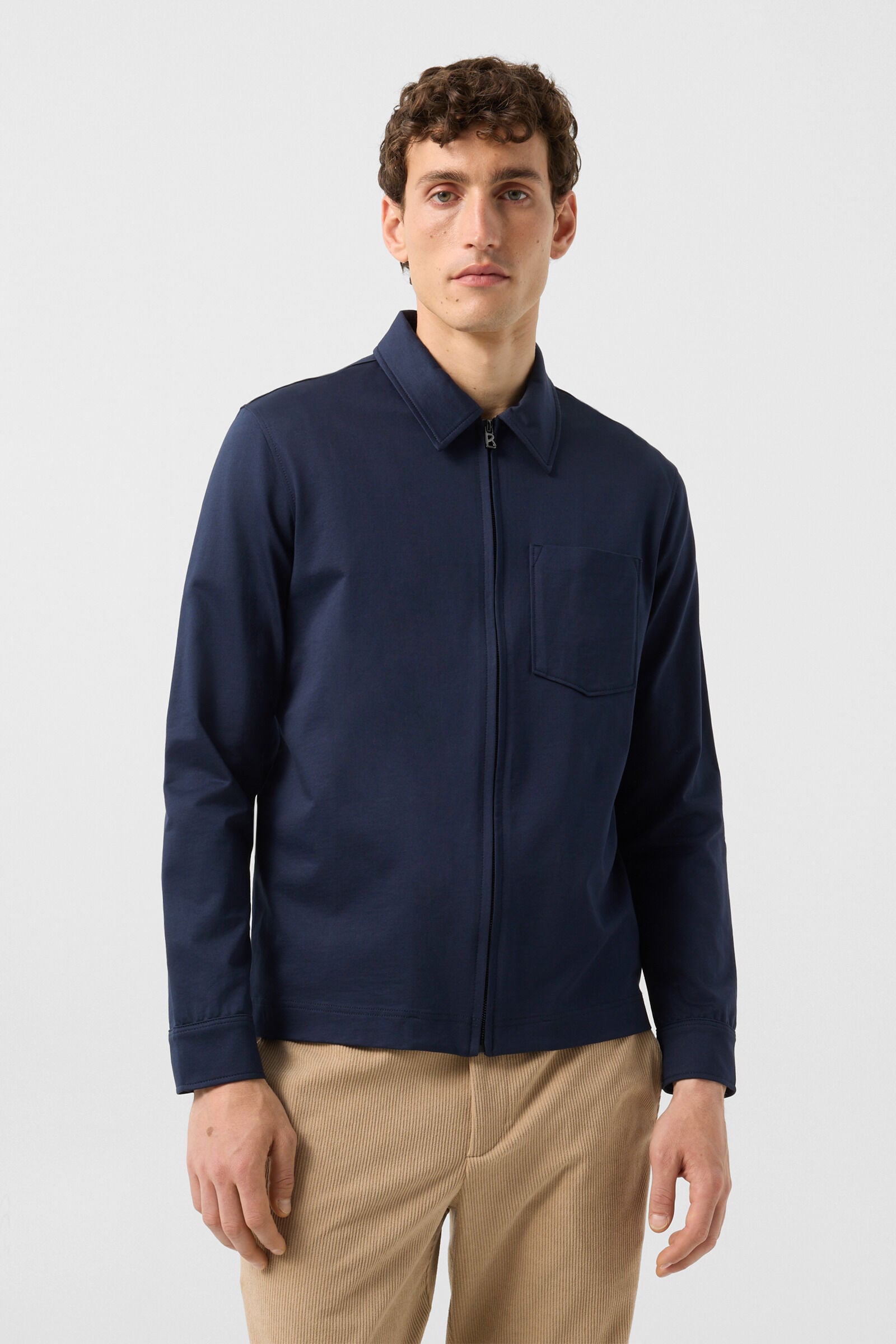 Xaver jersey jacket Navy blue