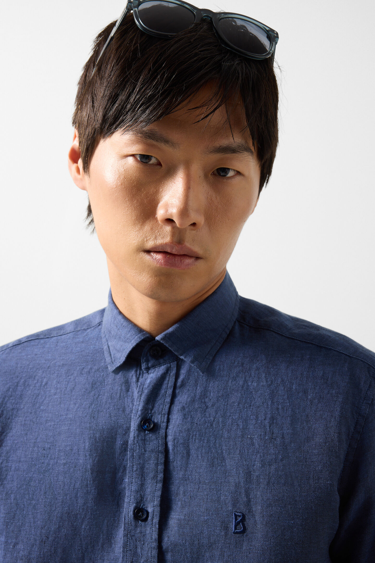 Timi linen shirt Navy blue
