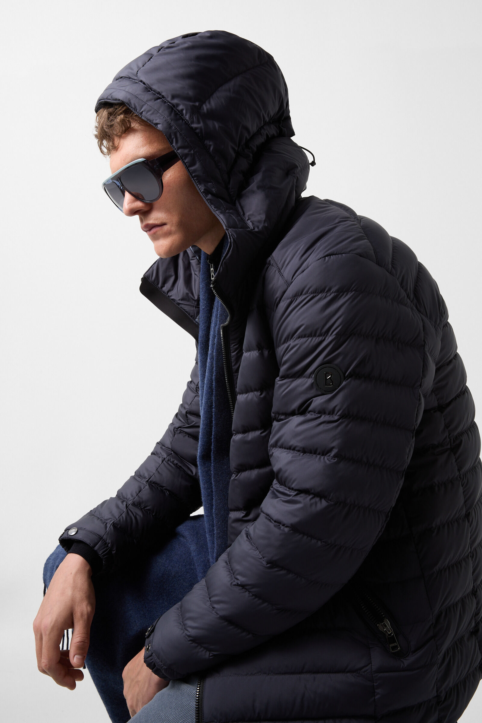 Bogner Elyas Short Down Coat Men Navy Blue 36