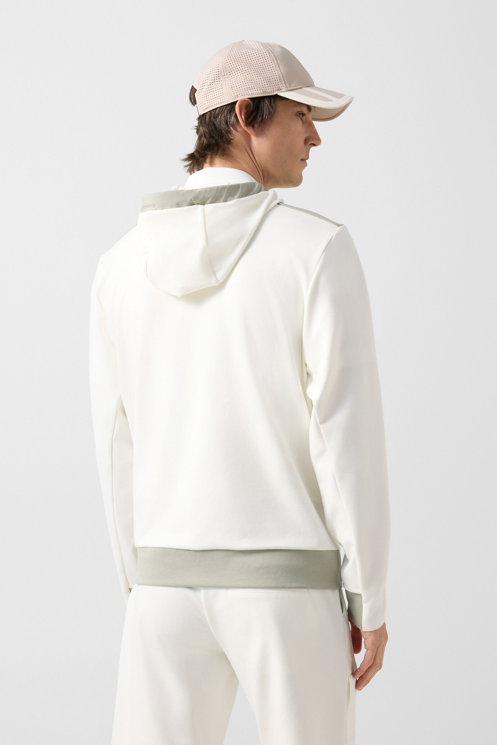 Ernesto jersey jacket Off-white/khaki