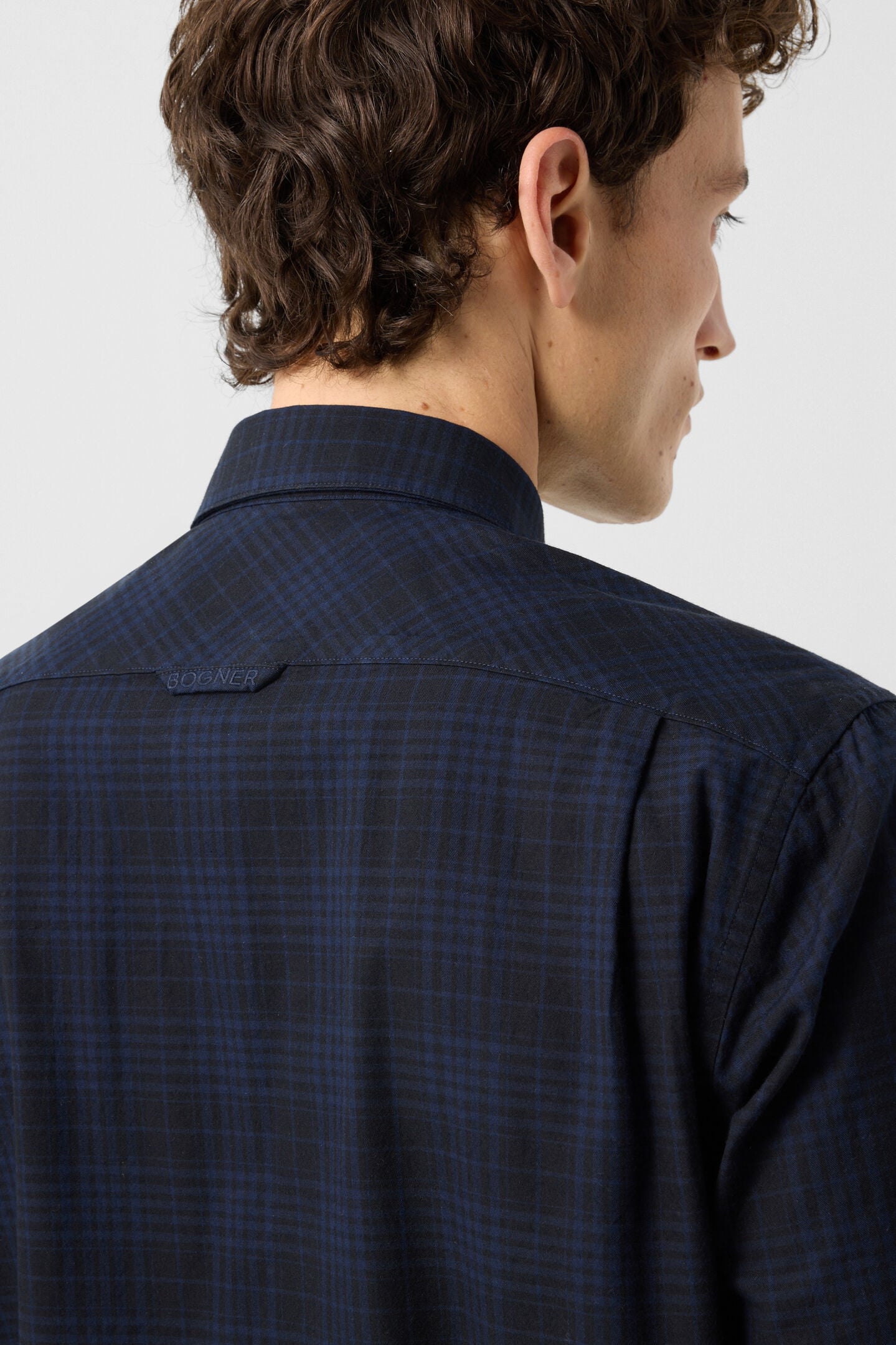 Hardy cotton shirt Navy blue/black