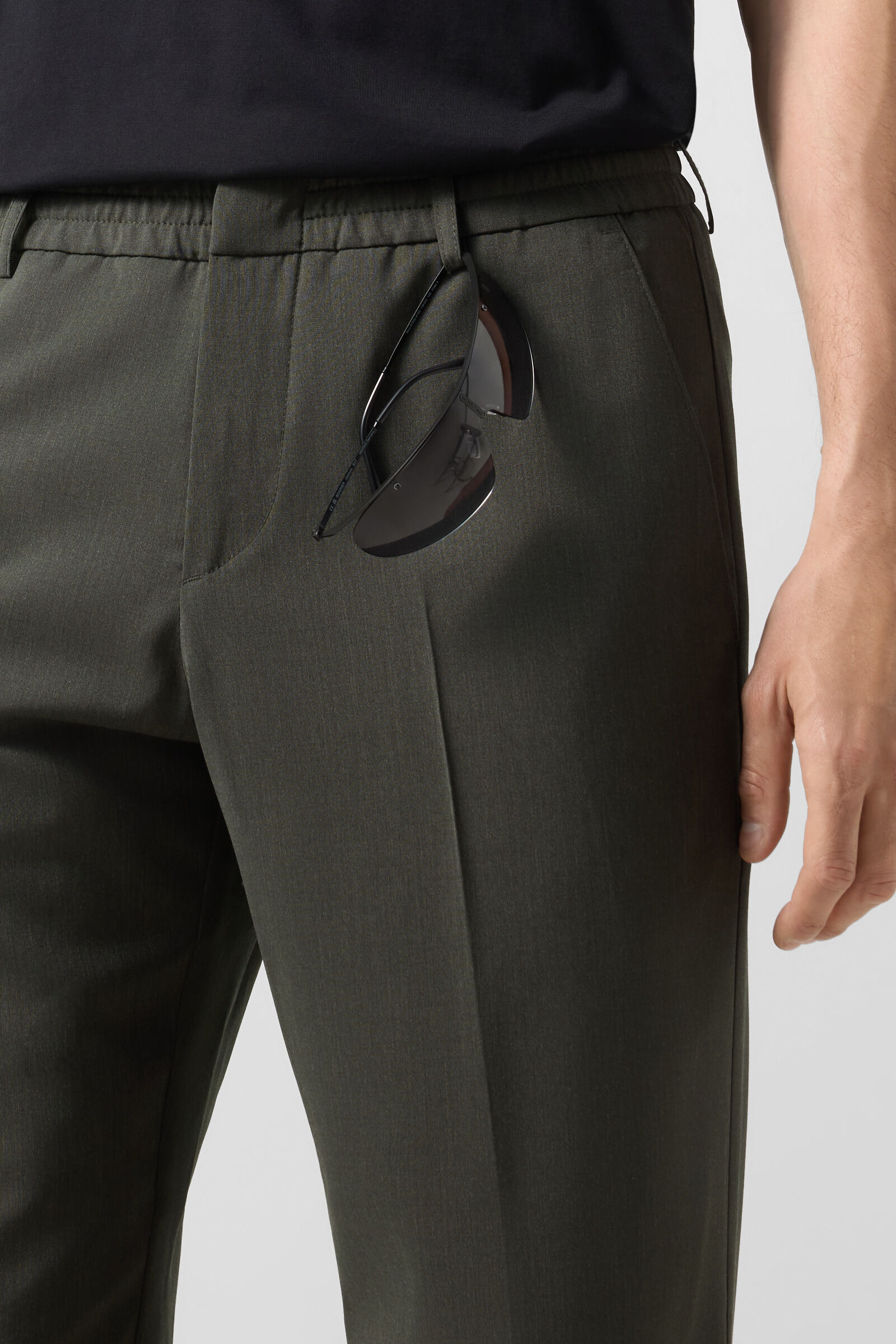 Marcus virgin wool trousers Olive green