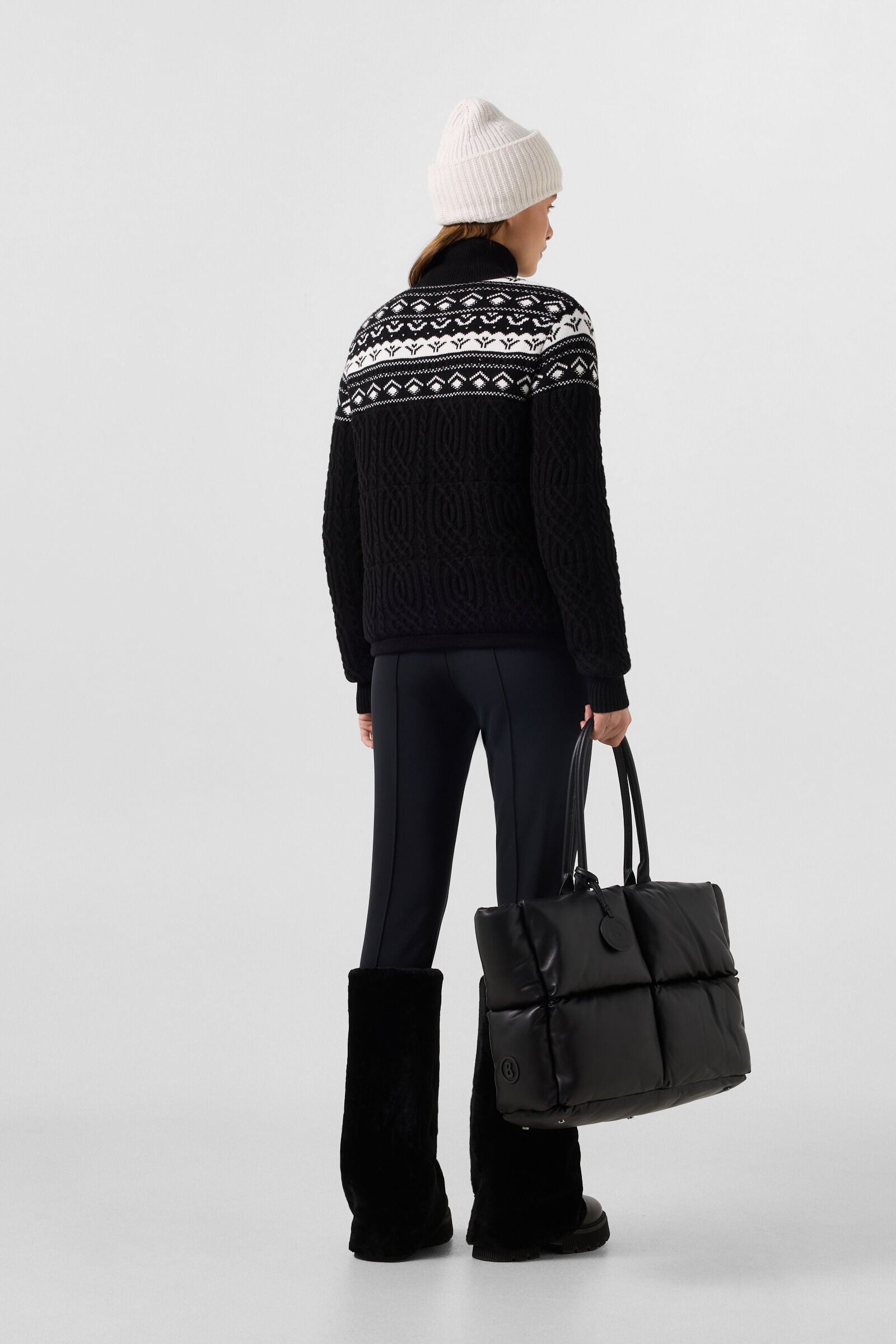 Norweger-Strickjacke Carolyn Schwarz