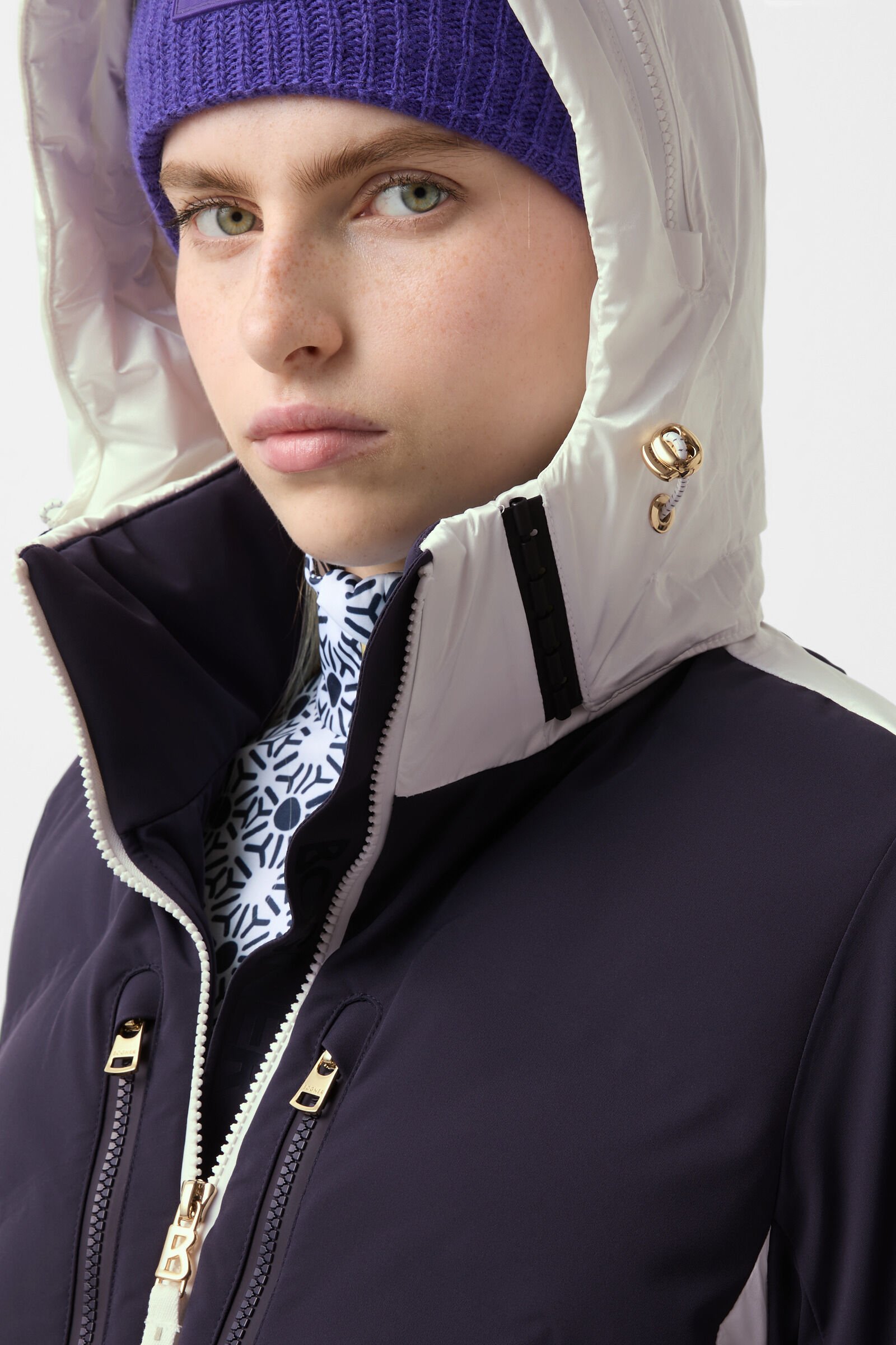 Kira quilted jacket Navy blue/white