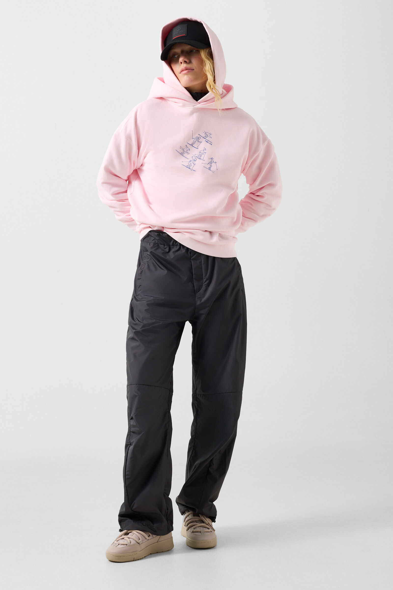 Sibel cotton hoodie Pink