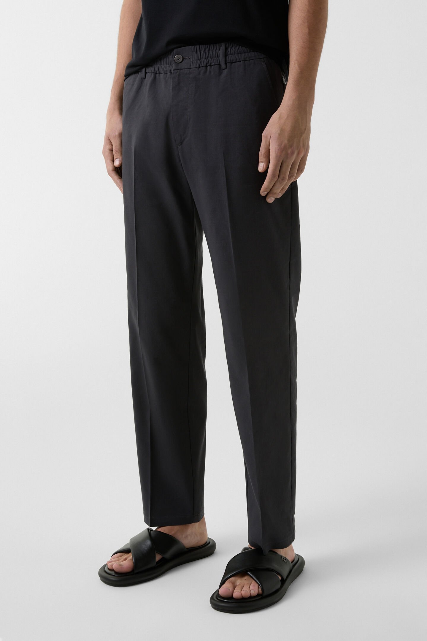 Bundfaltenhose Marcus Dunkelgrau