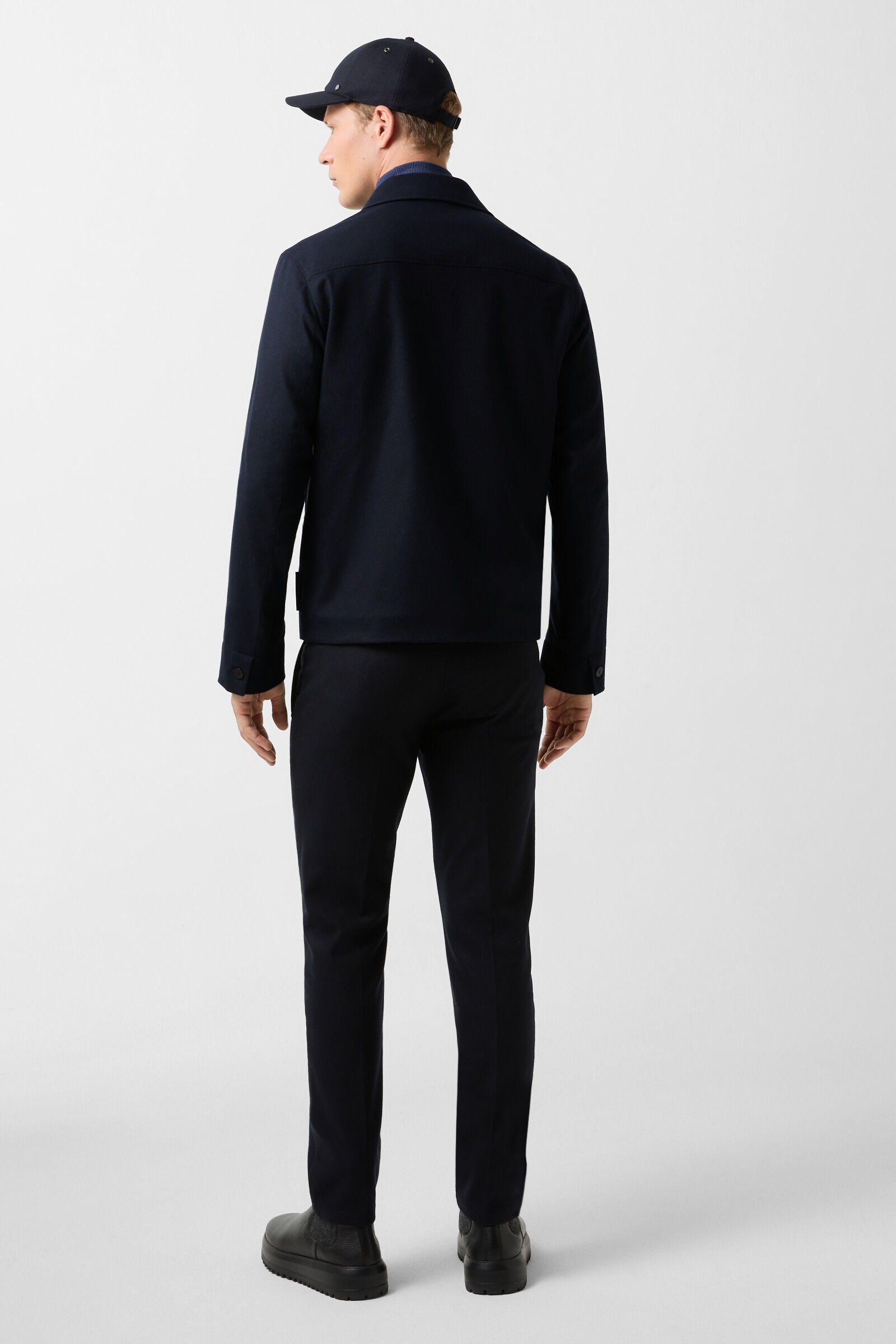 Flannel overshirt Mirco Navy blue