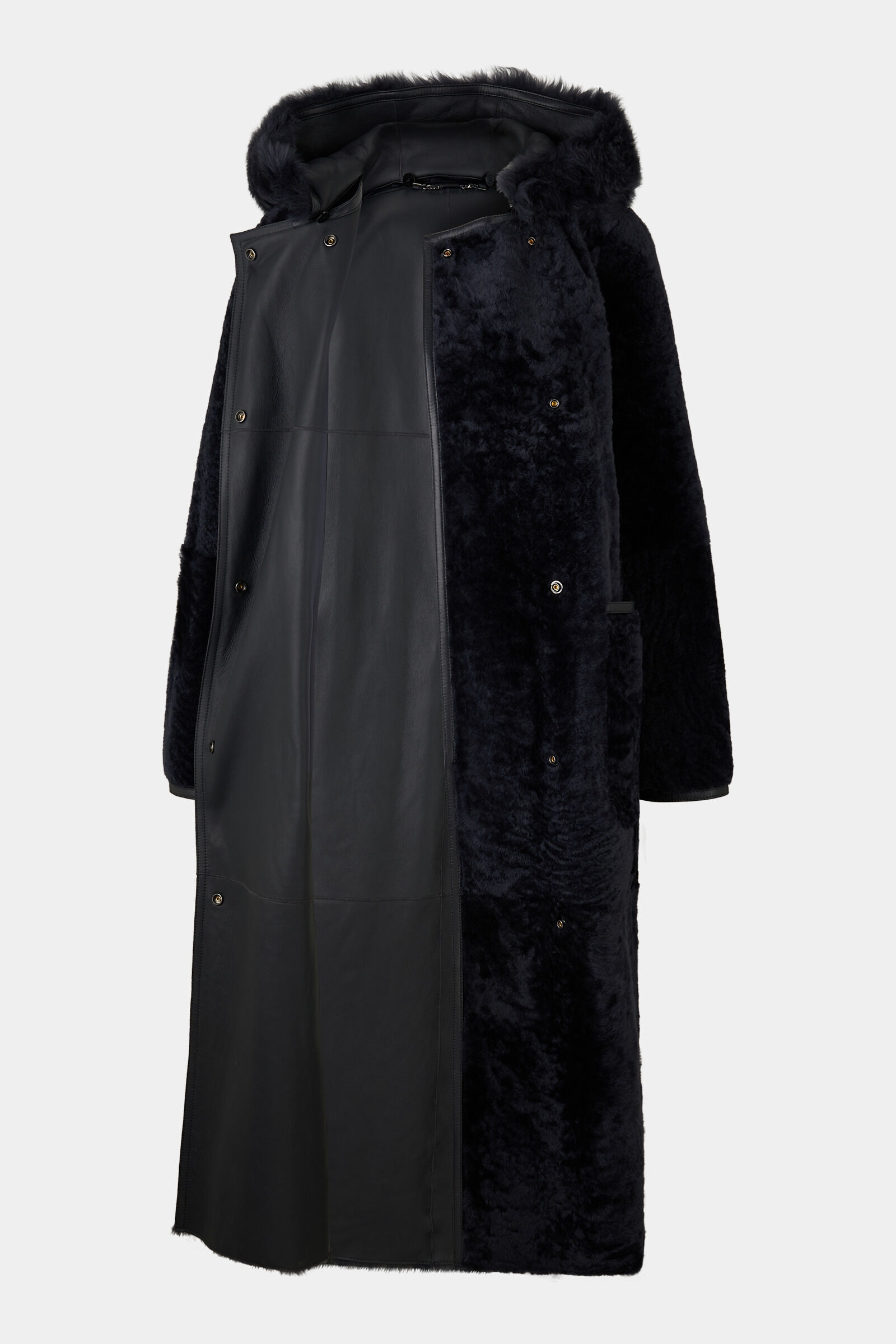 Peyton lambskin coat Anthracite