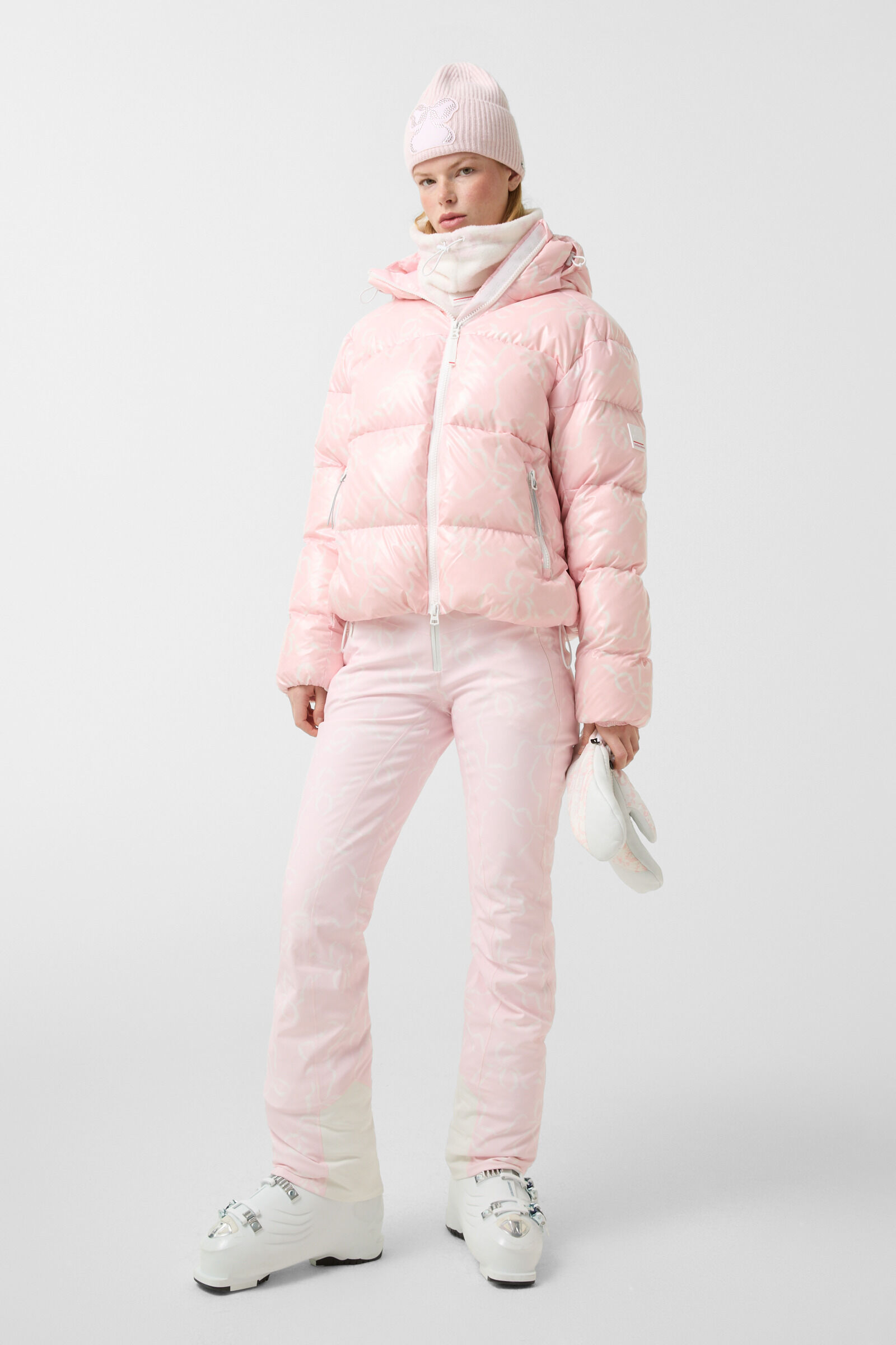 Borja ski trousers Pink/white