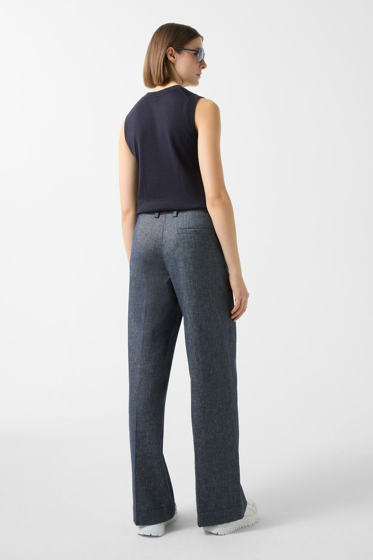 Marlenehose Tally Navy-Blau