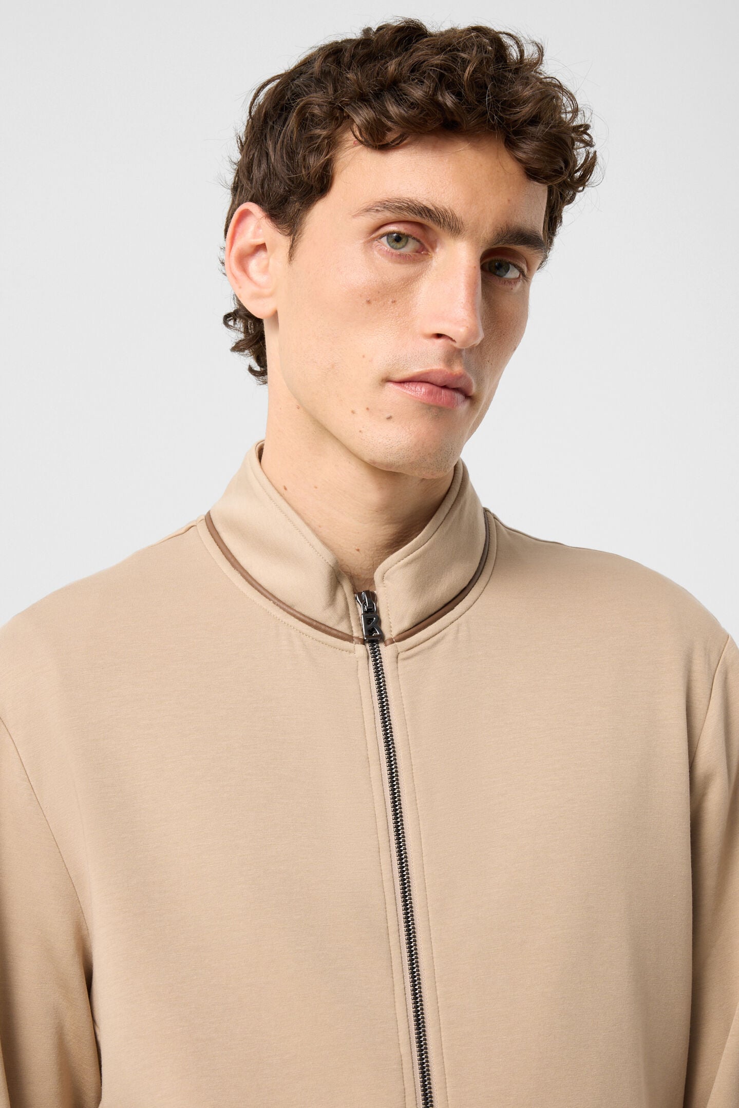 Spencer jersey jacket Beige