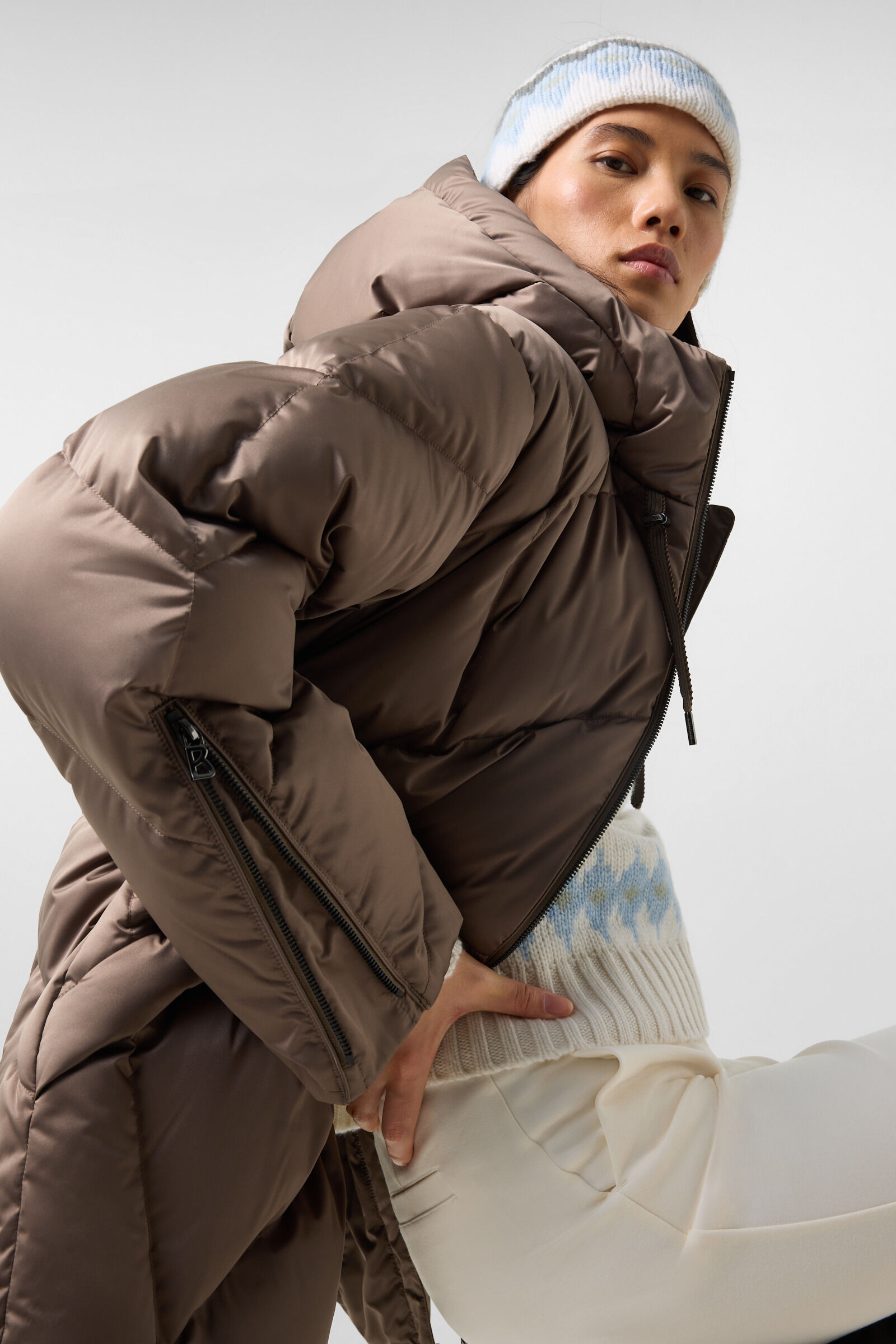 Glenda Down Parka Grey-brown