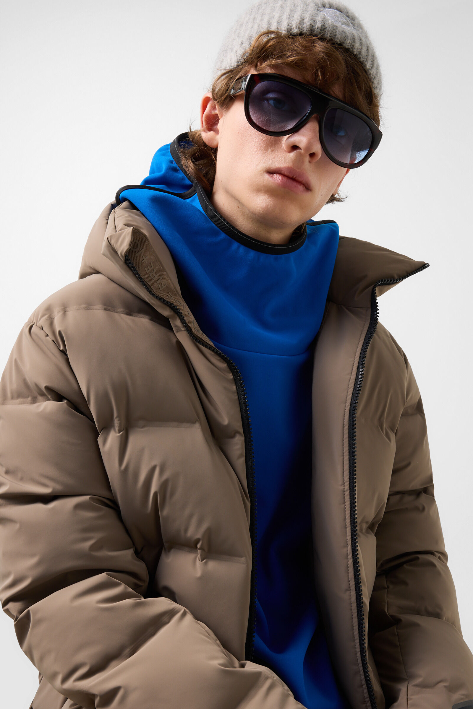 Ekin short down coat Taupe