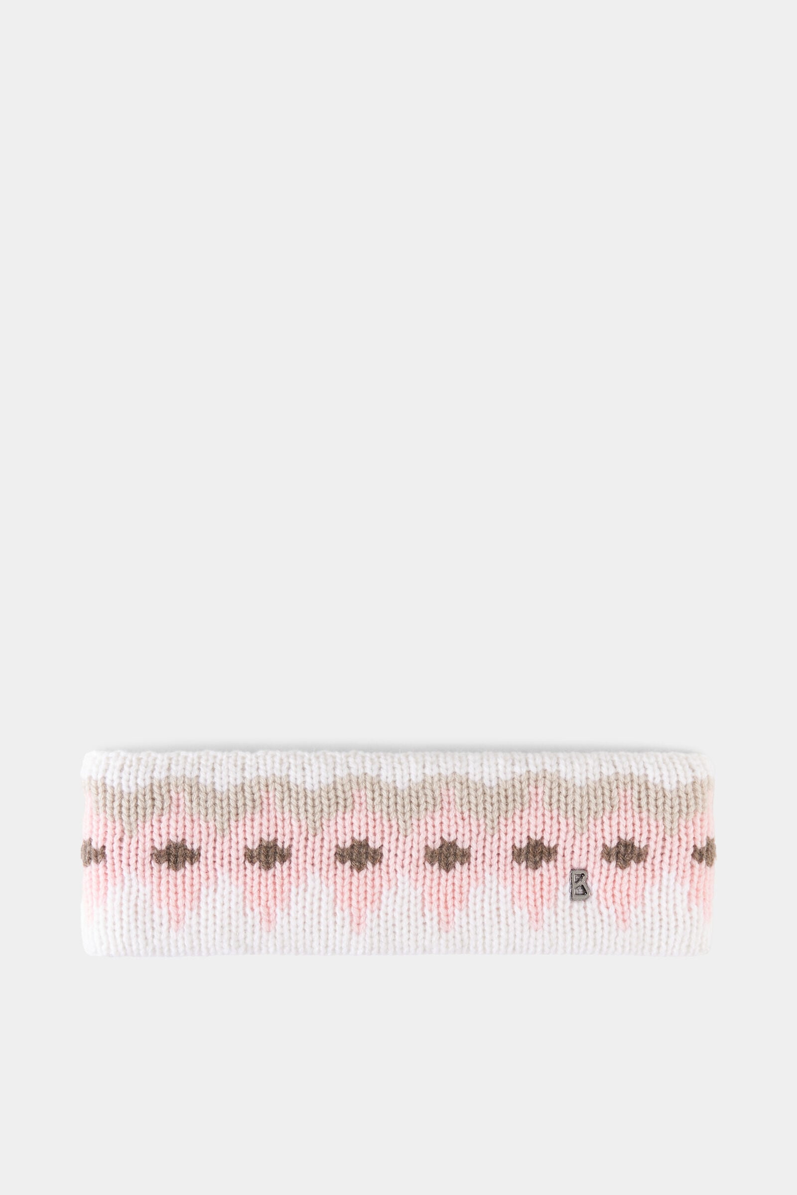 Loca cashmere headband Pink/Off-white