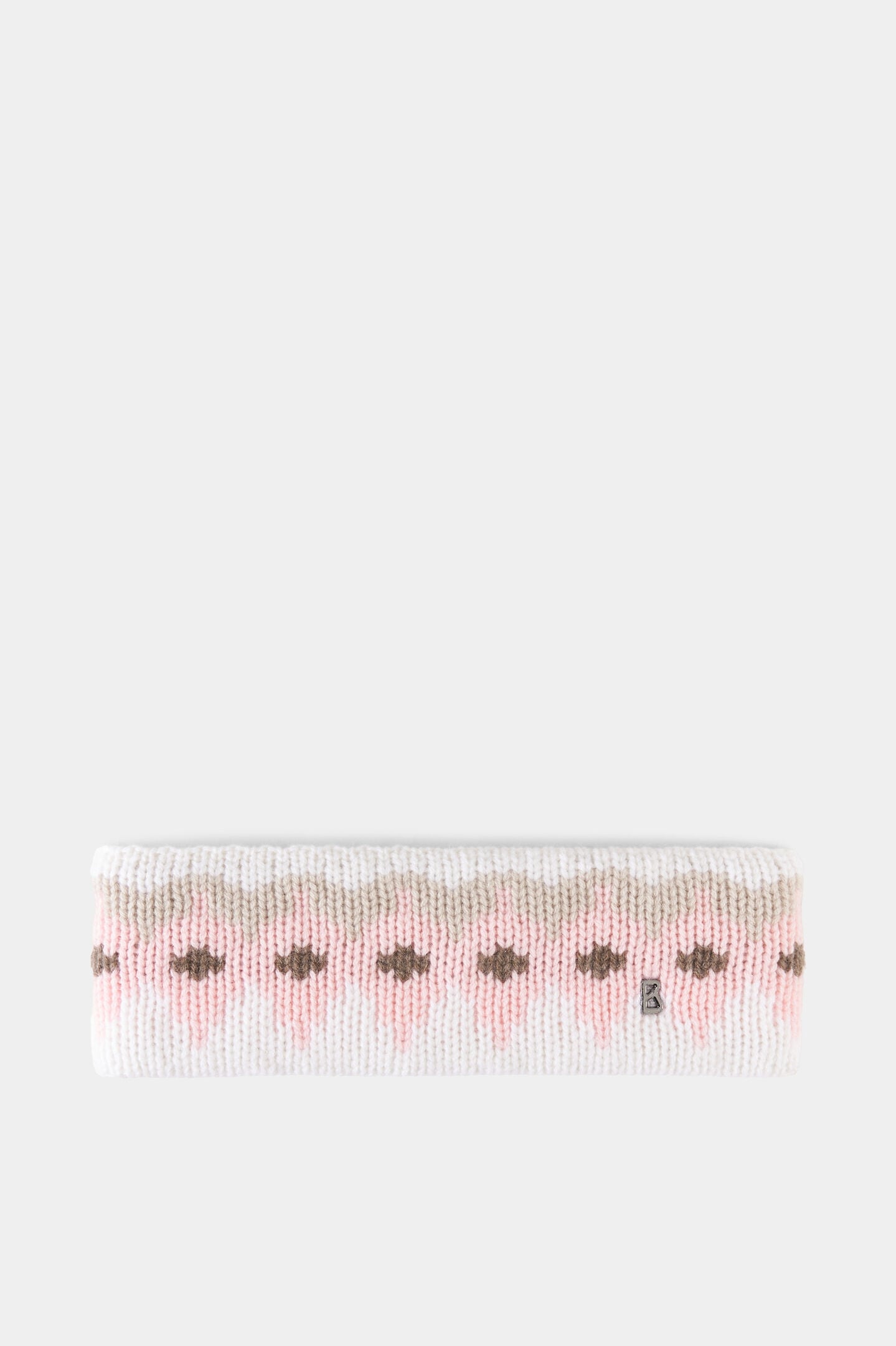Loca cashmere headband Pink/Off-white