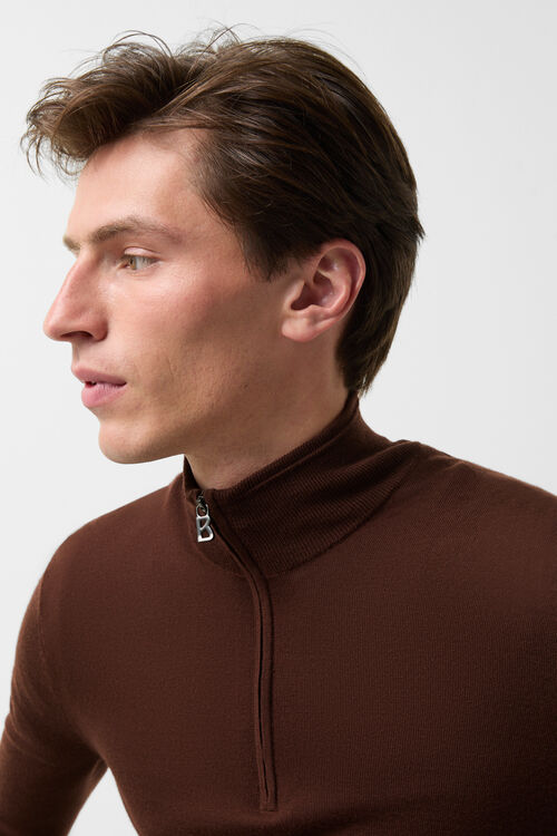 Ouri knitted troyer Wine red