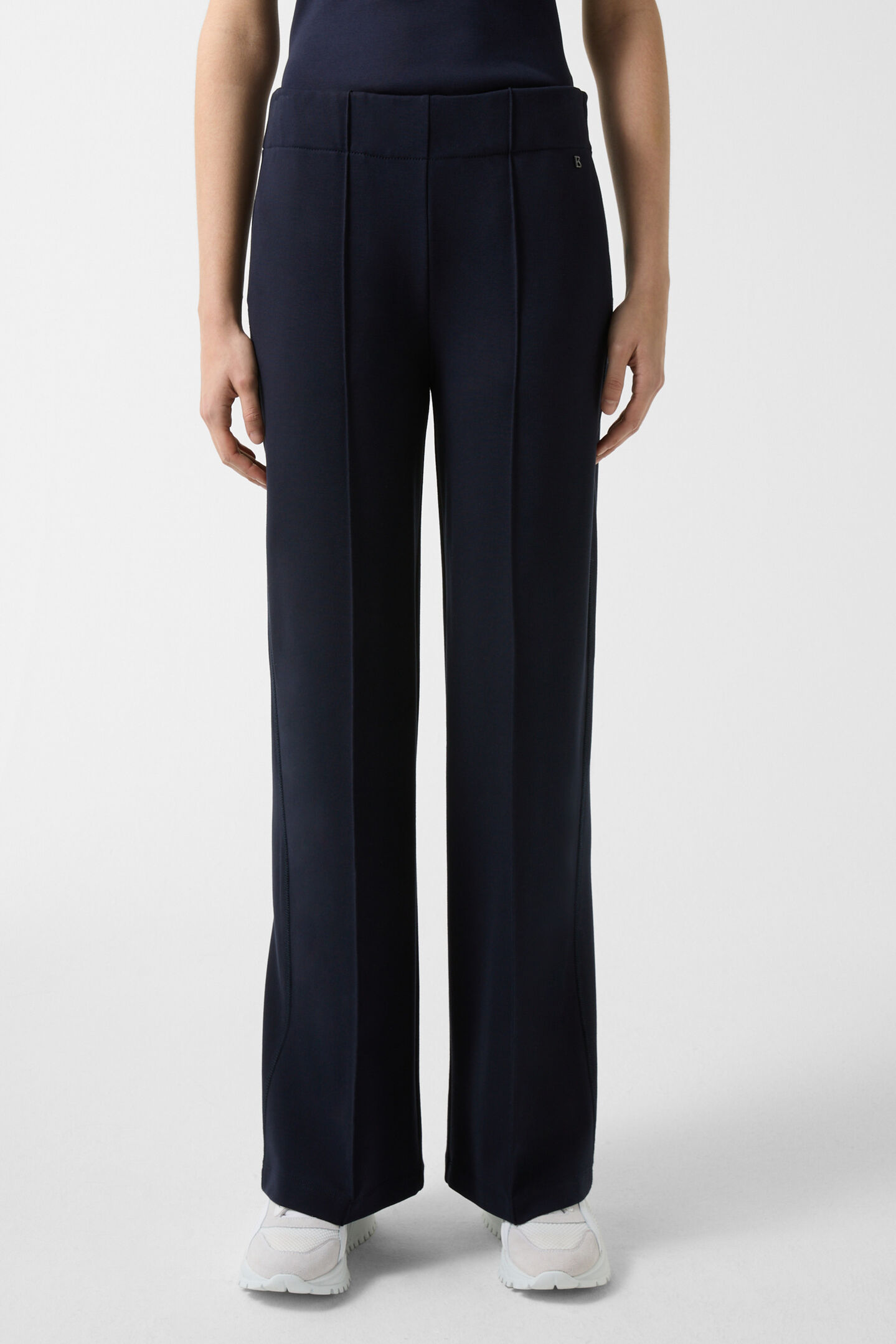 Paisley Jersey trousers Navy blue
