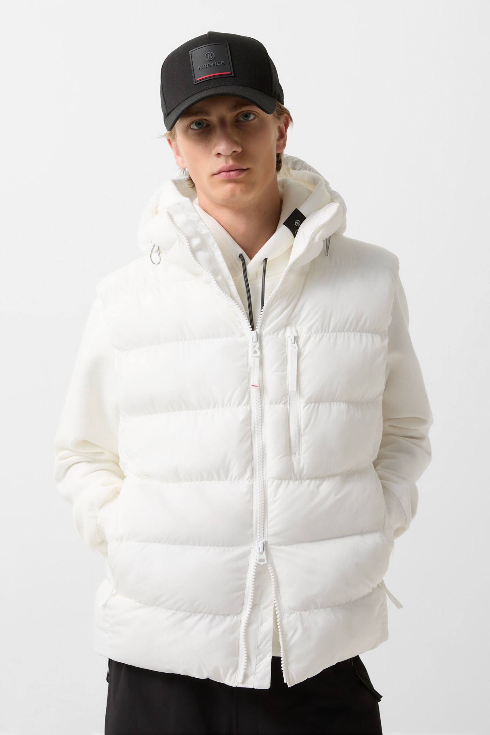 Howard gewatteerd vest Wit