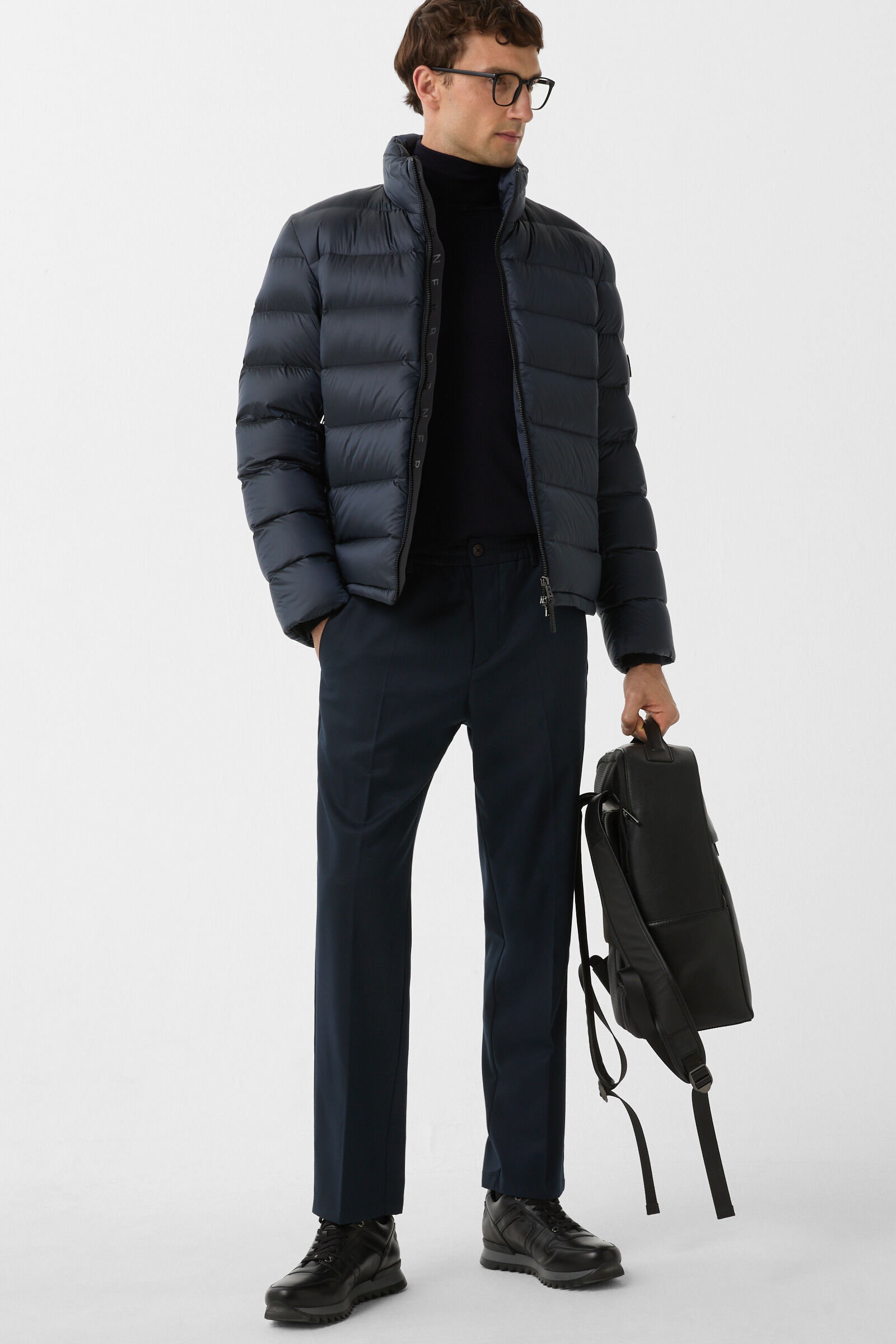 Gordon turtleneck jumper Navy blue