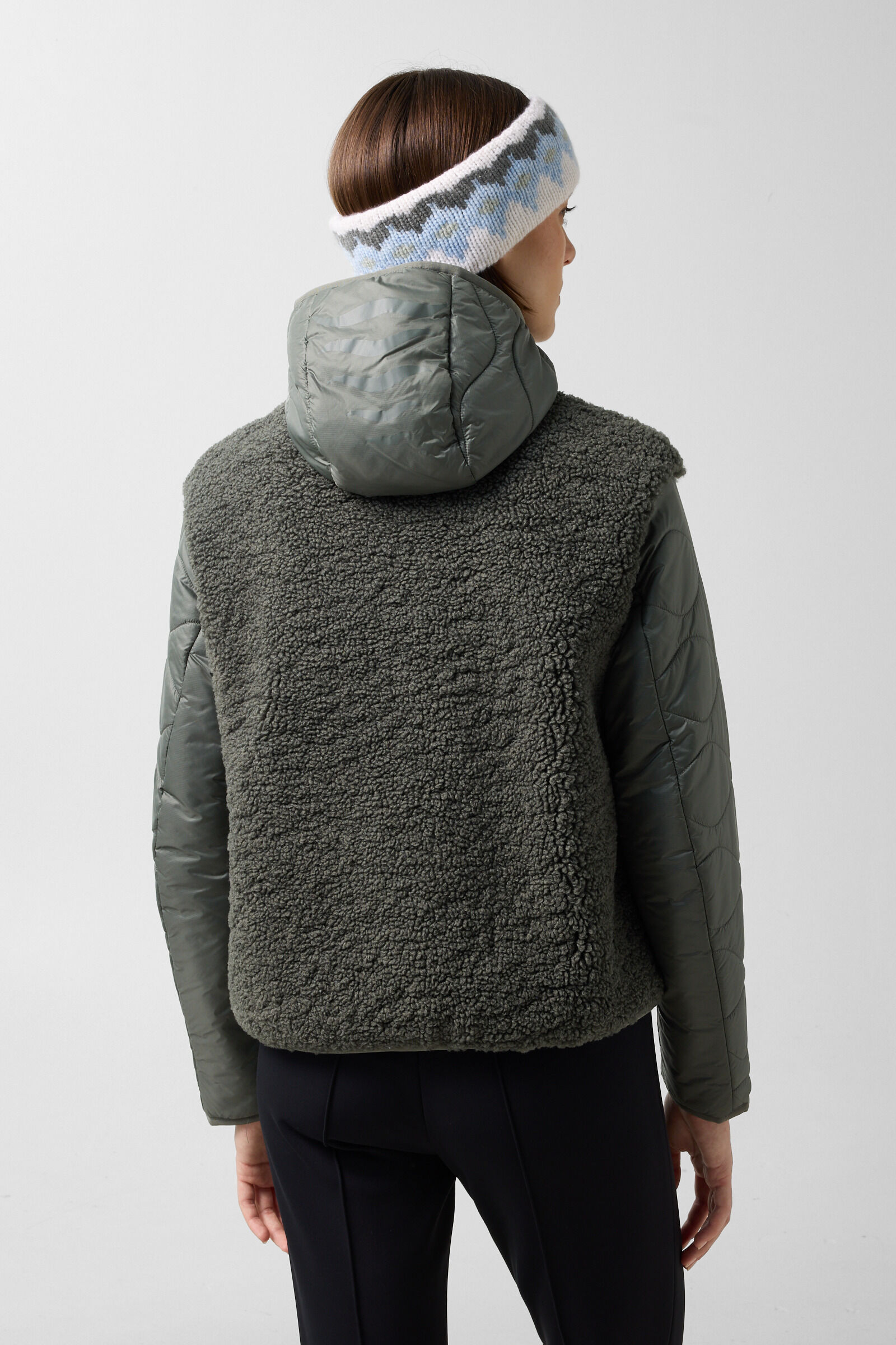 Teddy-Steppjacke Bibi Sage Grey