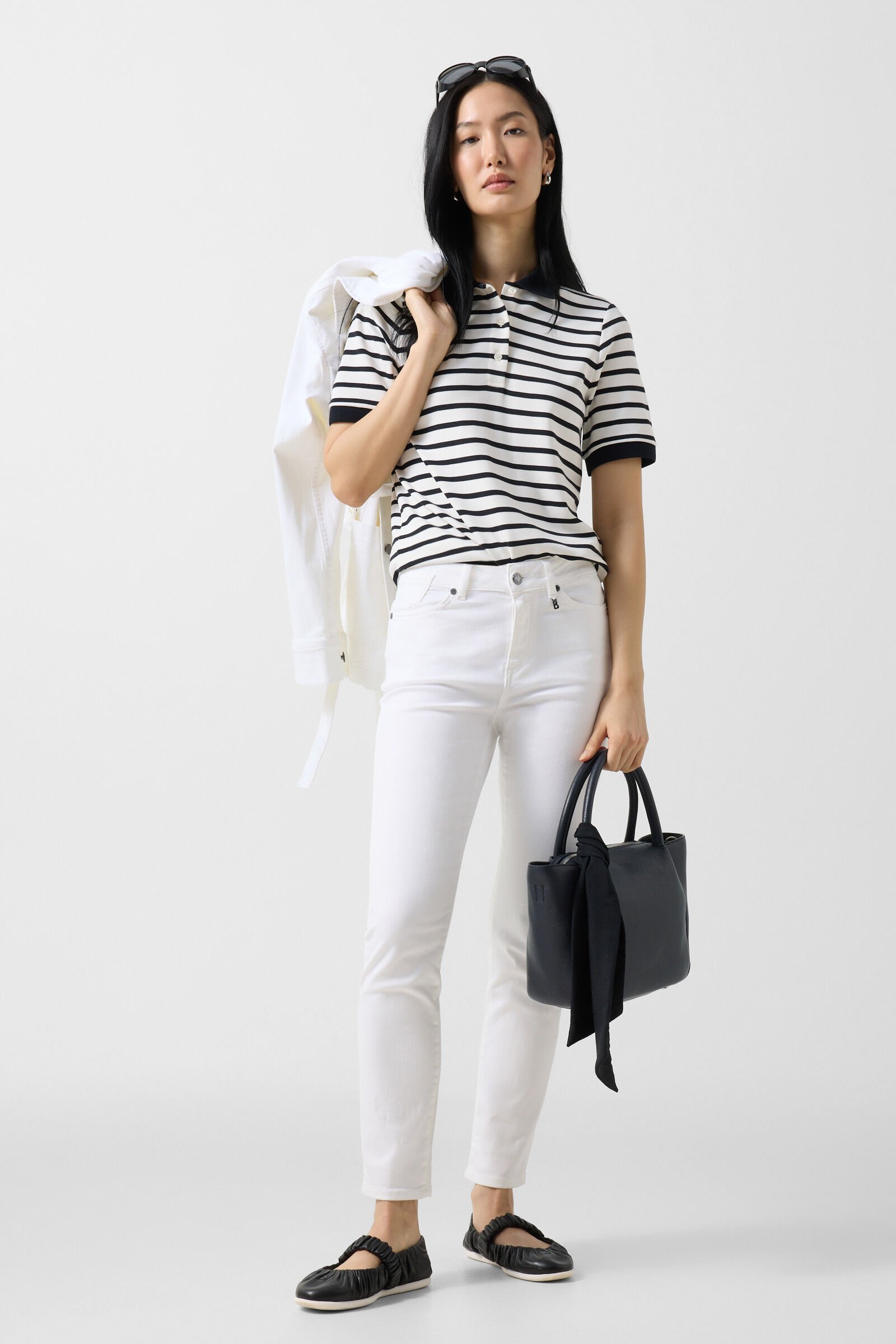 Polo shirt Rea Black/white