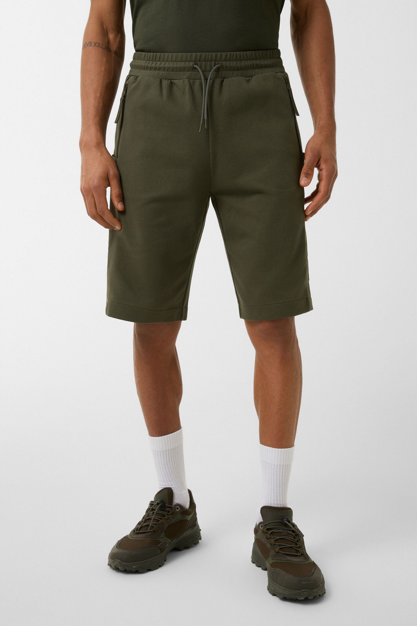 Sweatshorts Leif Oliv-Grün