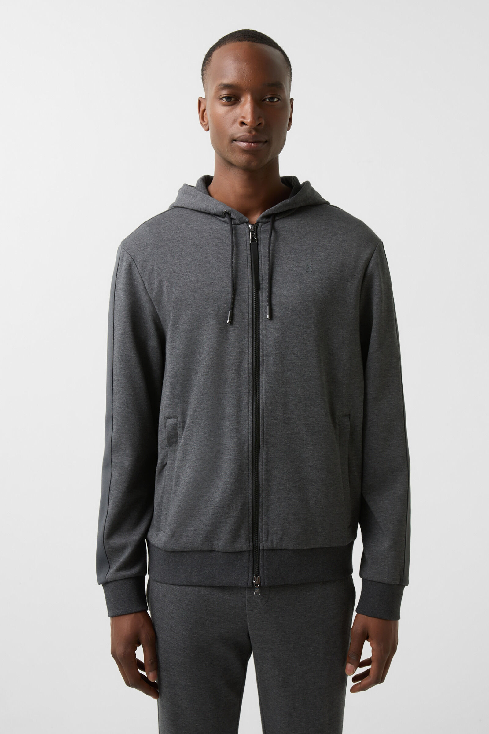 Grey sweatshirt jacket store