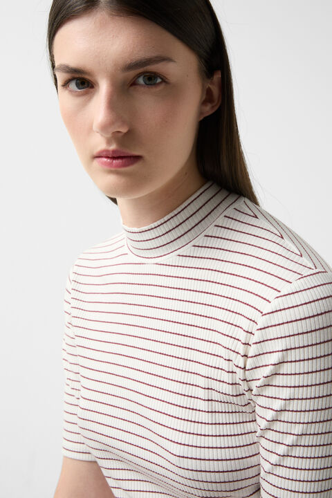 T-shirt Riva bordeaux/blanc cassé T-shirt Riva bordeaux/blanc cassé