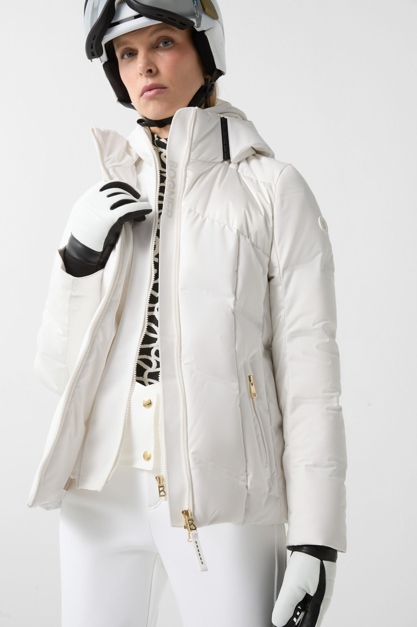 Delin down ski jacket White