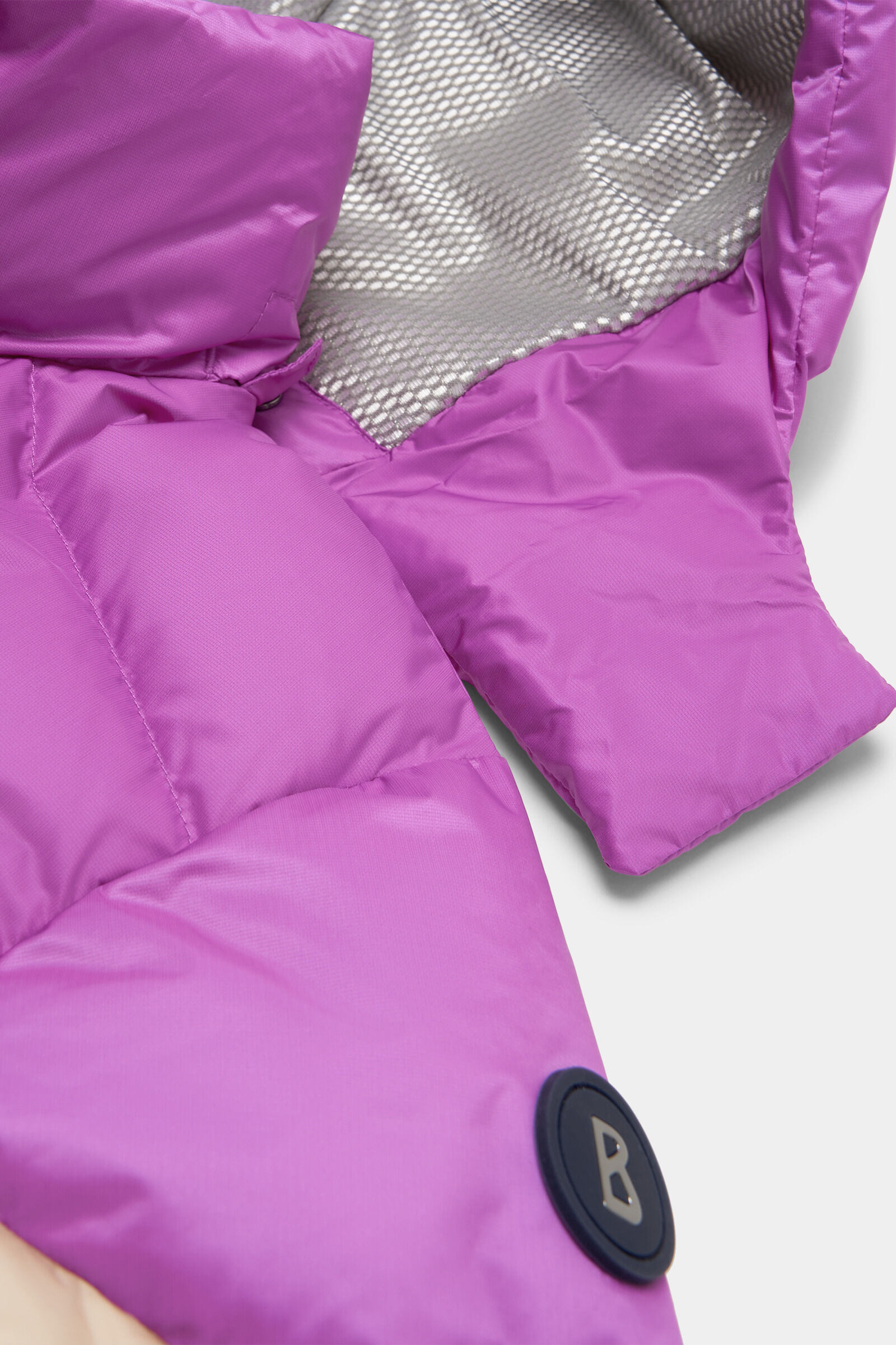 Kids down ski jacket Maddy Purple/beige