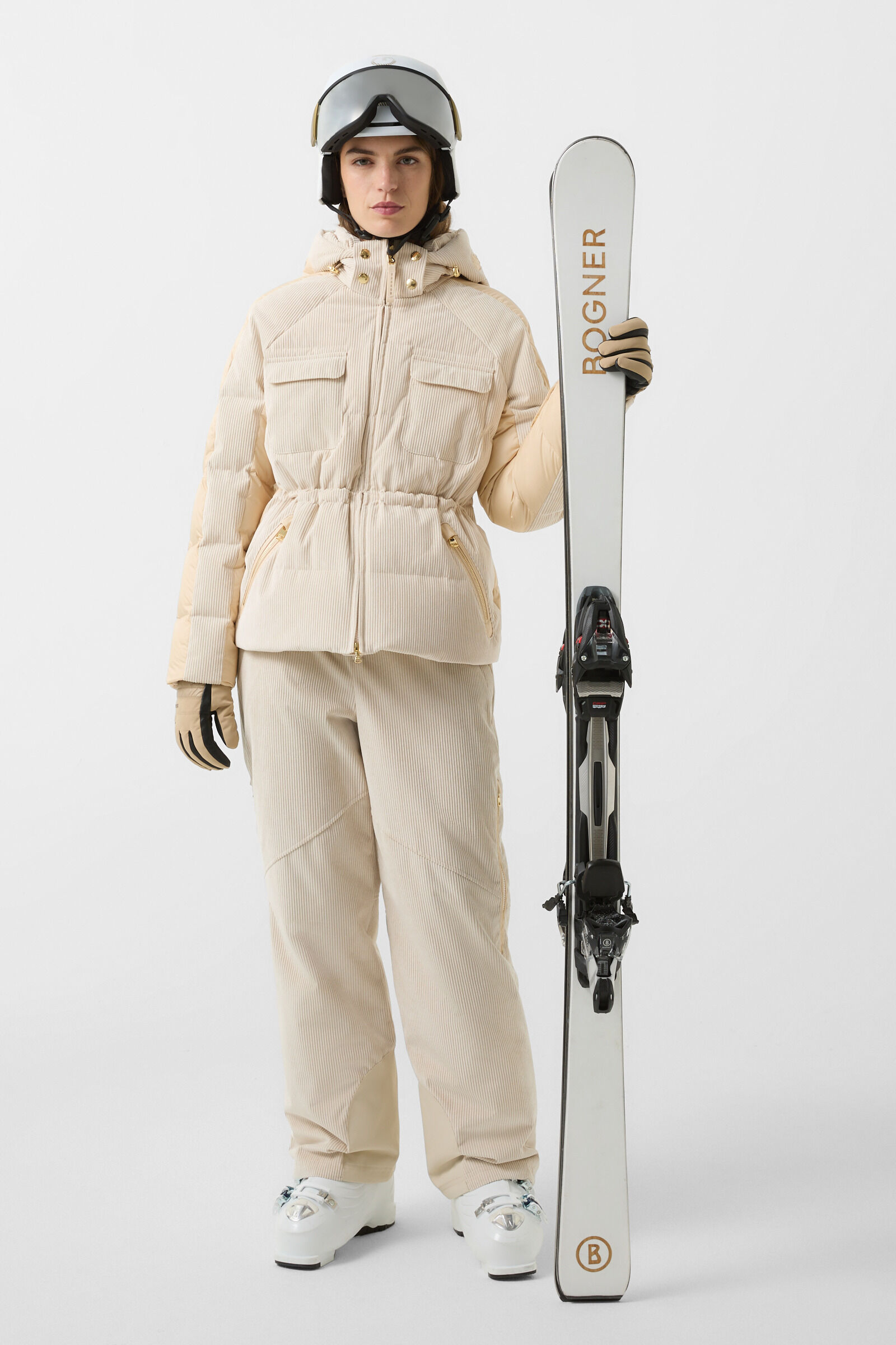 Marli corduroy ski jacket Beige